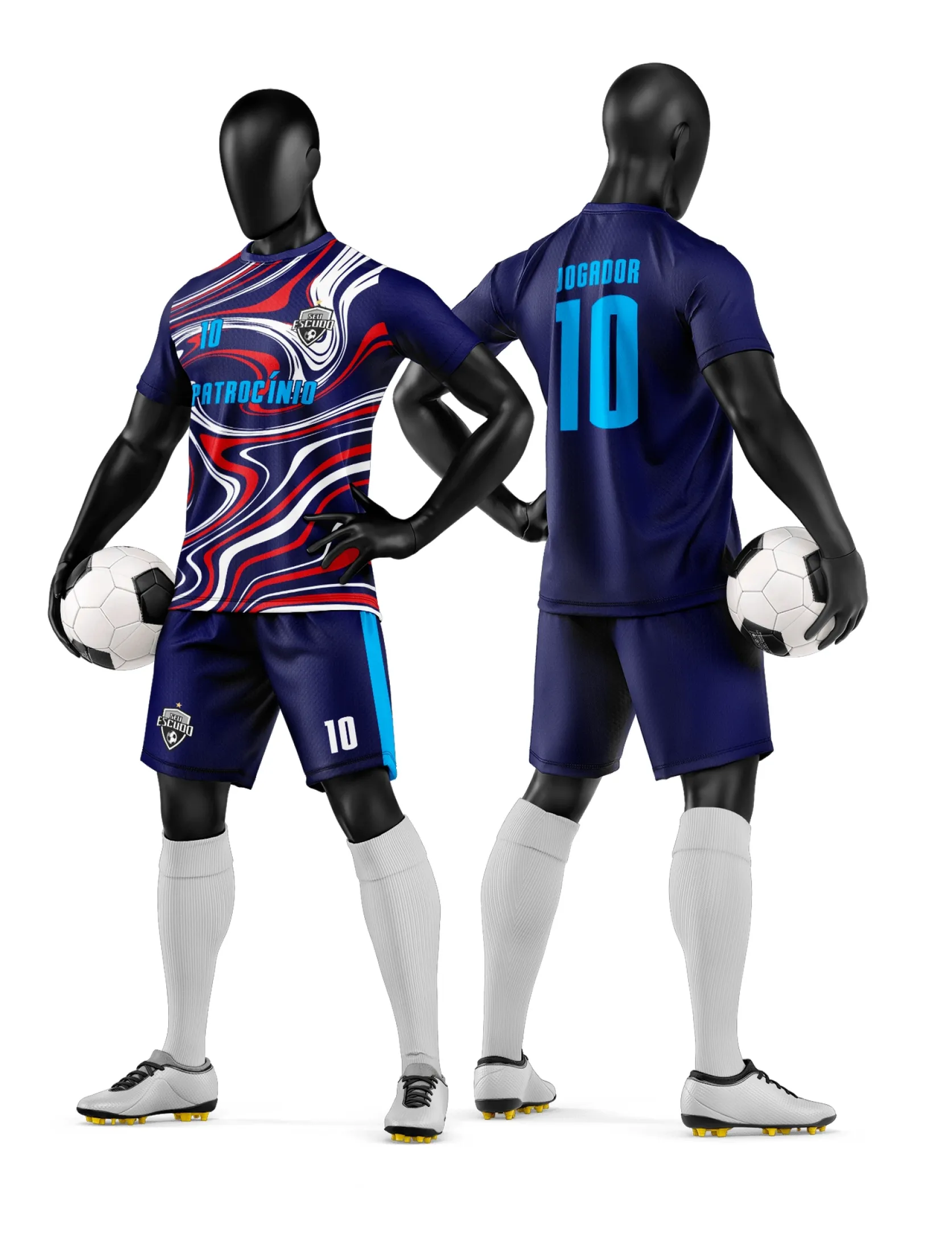 Arte Vetor Camisa e Short de Time de Futebol Amador - Janete Artes