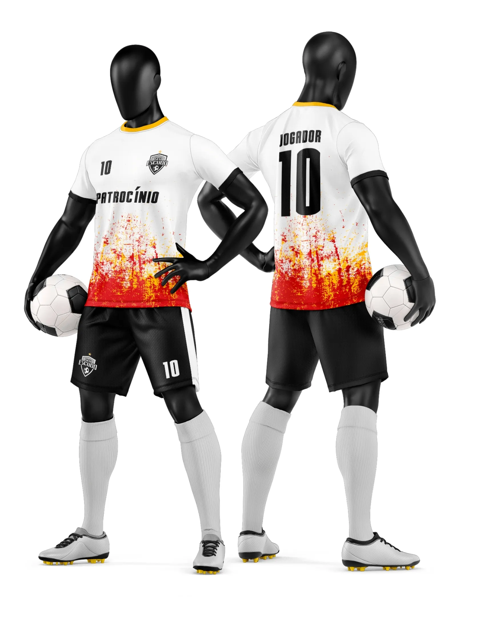 Arte Camisa e Short de Time de Futebol Amador - Janete Artes