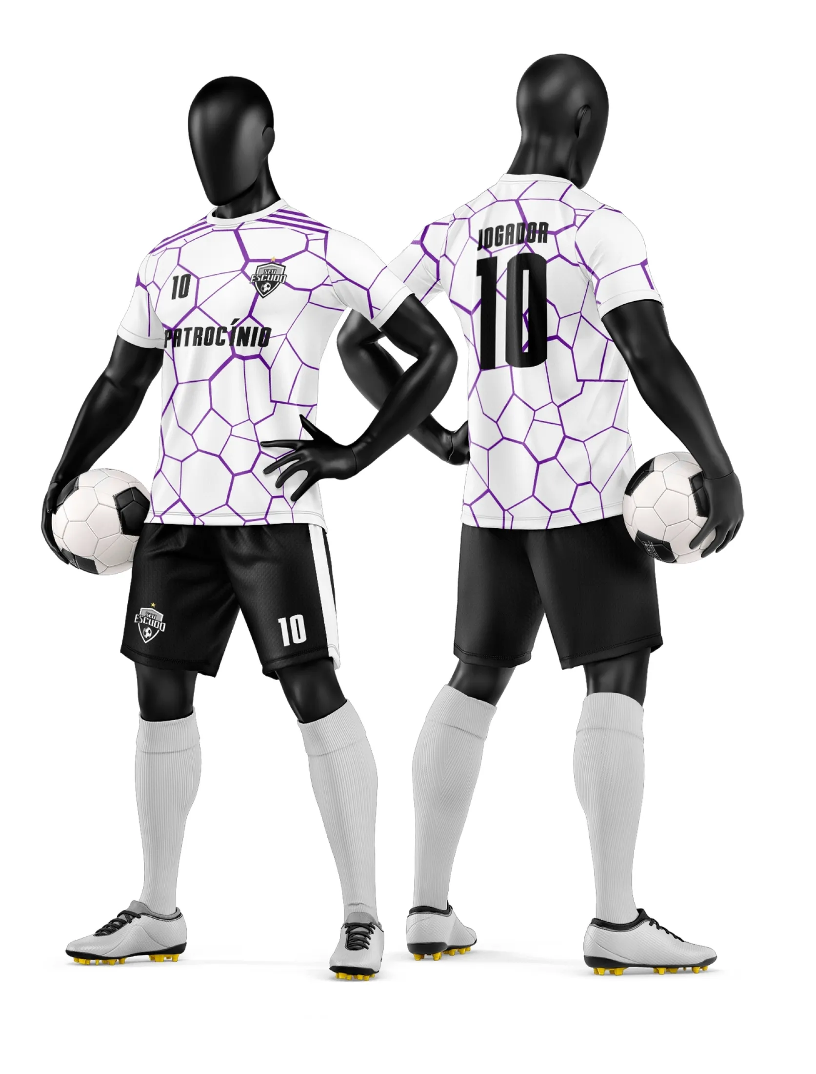 Arte Camisa e Short de Time de Futebol Amador - Janete Artes