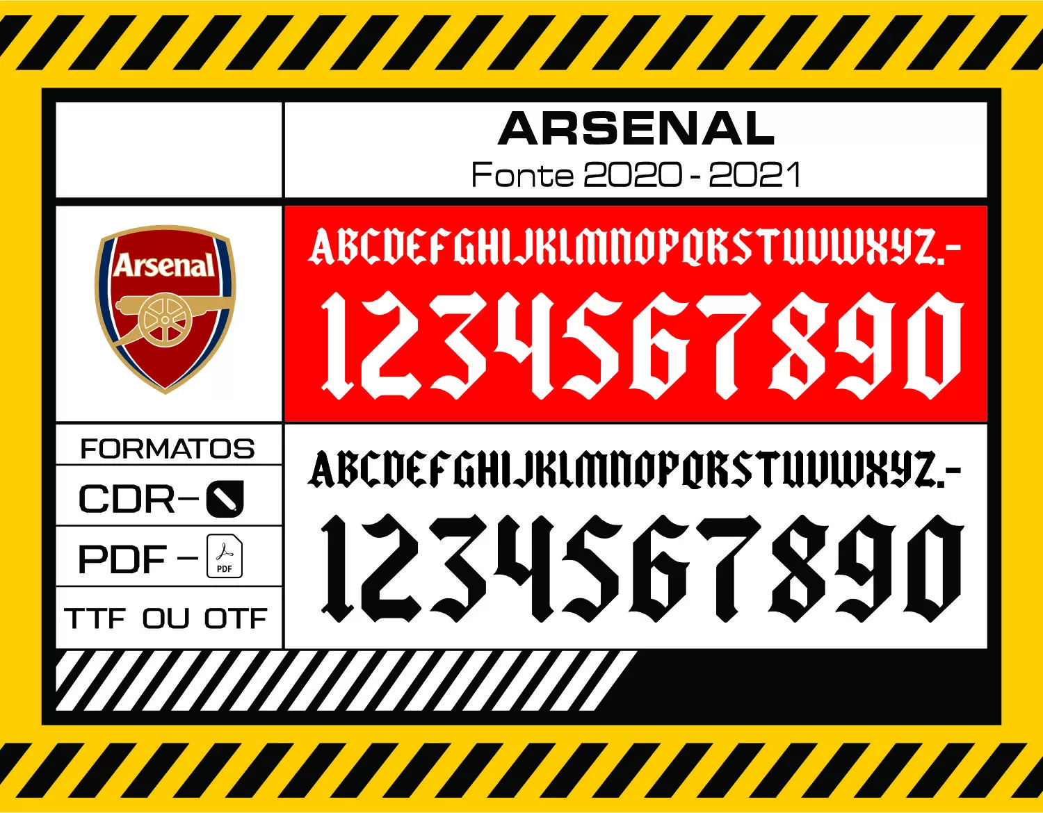 Fonte Arsenal 2020 - 2021 - TTF - CDR - PDF - Janete Artes