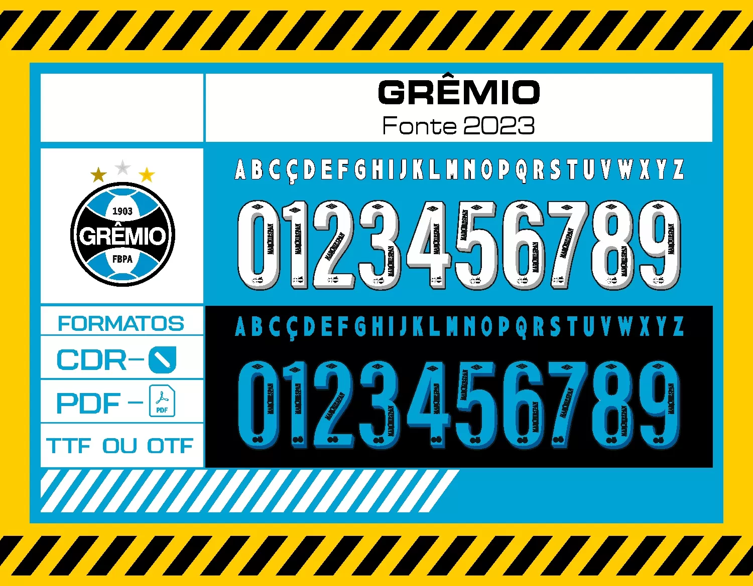 Fonte Grêmio Umbro 2023 - 2024 - CDR - PDF - TTF