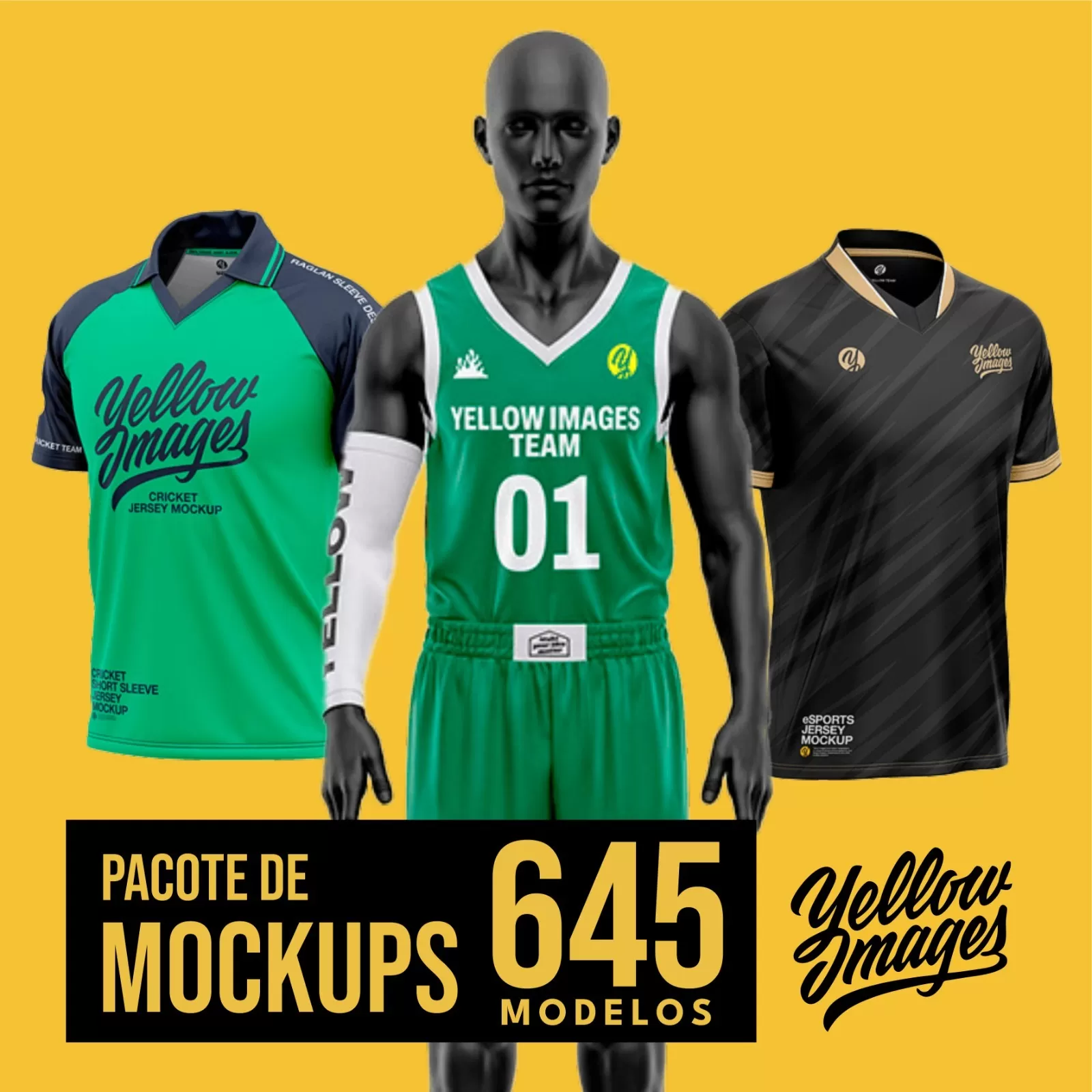Pacote 645 Mockups Yellow Images para Photoshop - Janete Artes