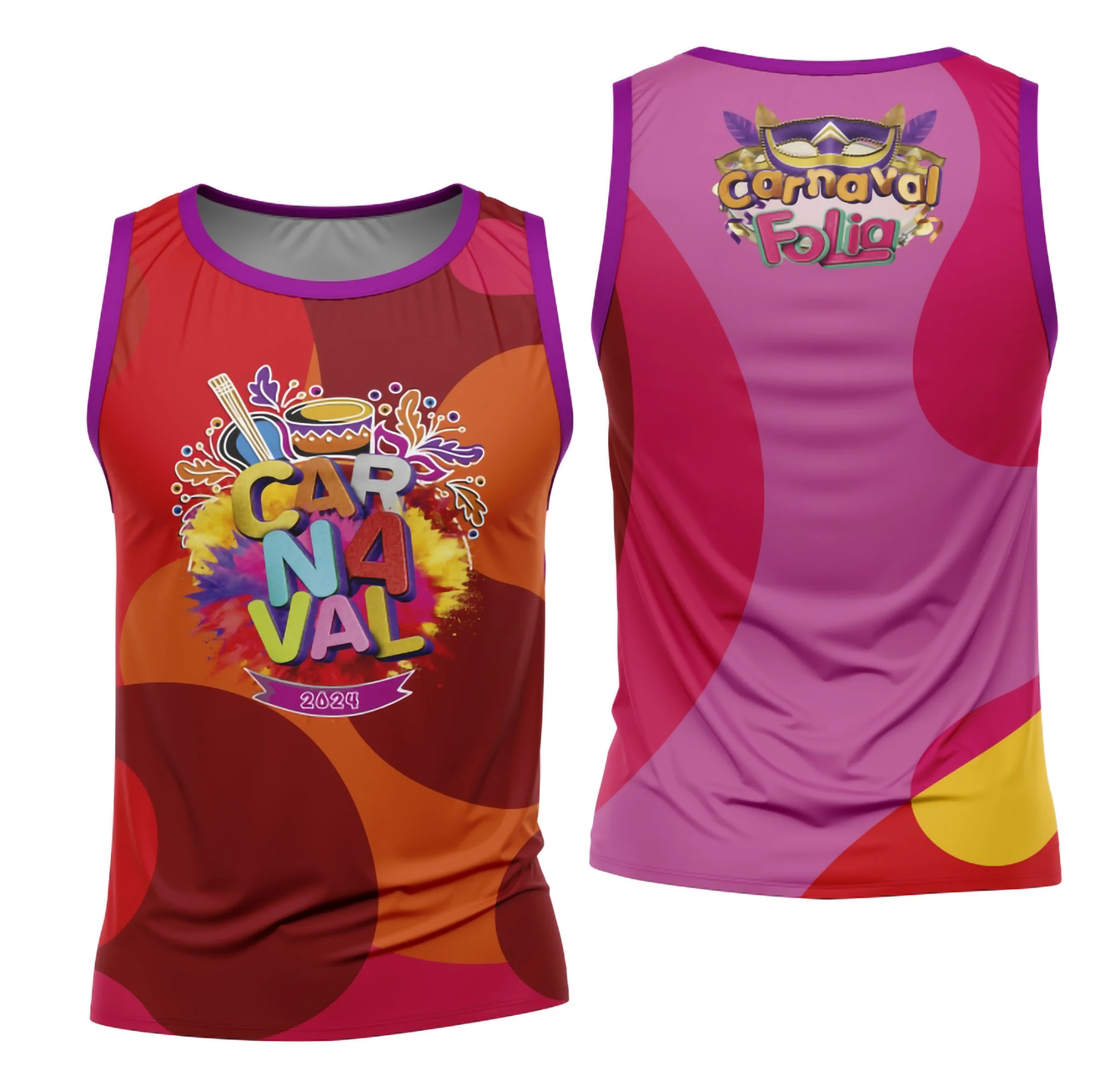 Camiseta unissex preta com logo no peito e estampa grande nas costas celebrando o Bloco Abadá do Carnaval 2026, destacando cores vibrantes e design moderno.