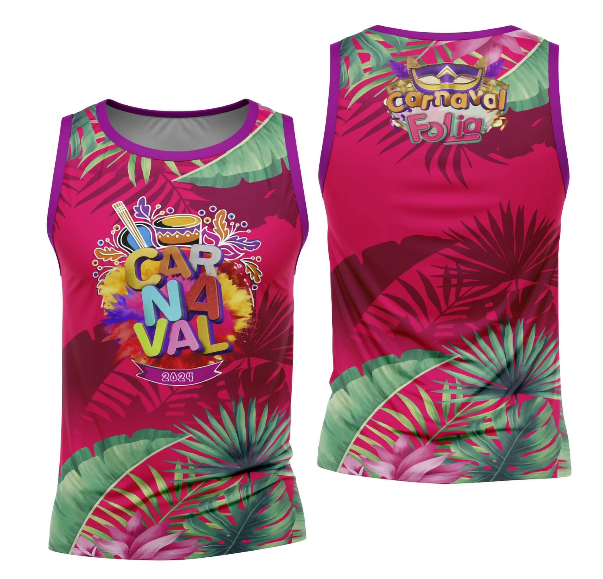 Camiseta unissex branca com logo no peito e estampa grande nas costas inspirada no Bloco Abadá para o Carnaval 2026, destacando cores vibrantes e design festivo ideal para a folia.