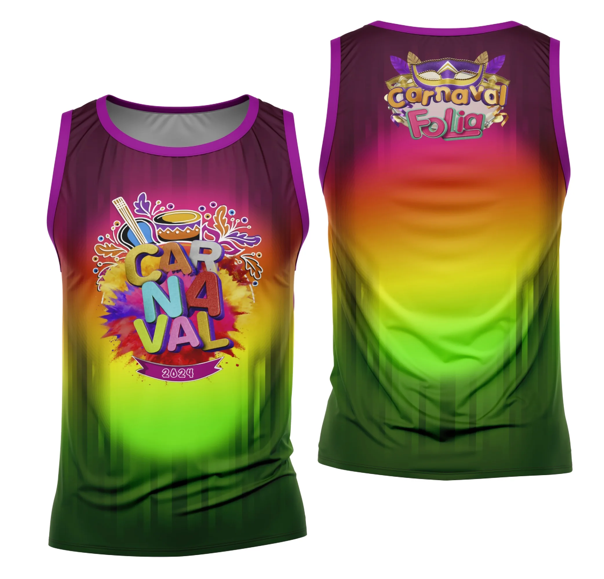 Camiseta unissex branca com logo no peito e estampa grande nas costas, representando o Bloco Abadá para Carnaval 2026, modelo 27, perfeita para quem busca conforto e estilo na folia.