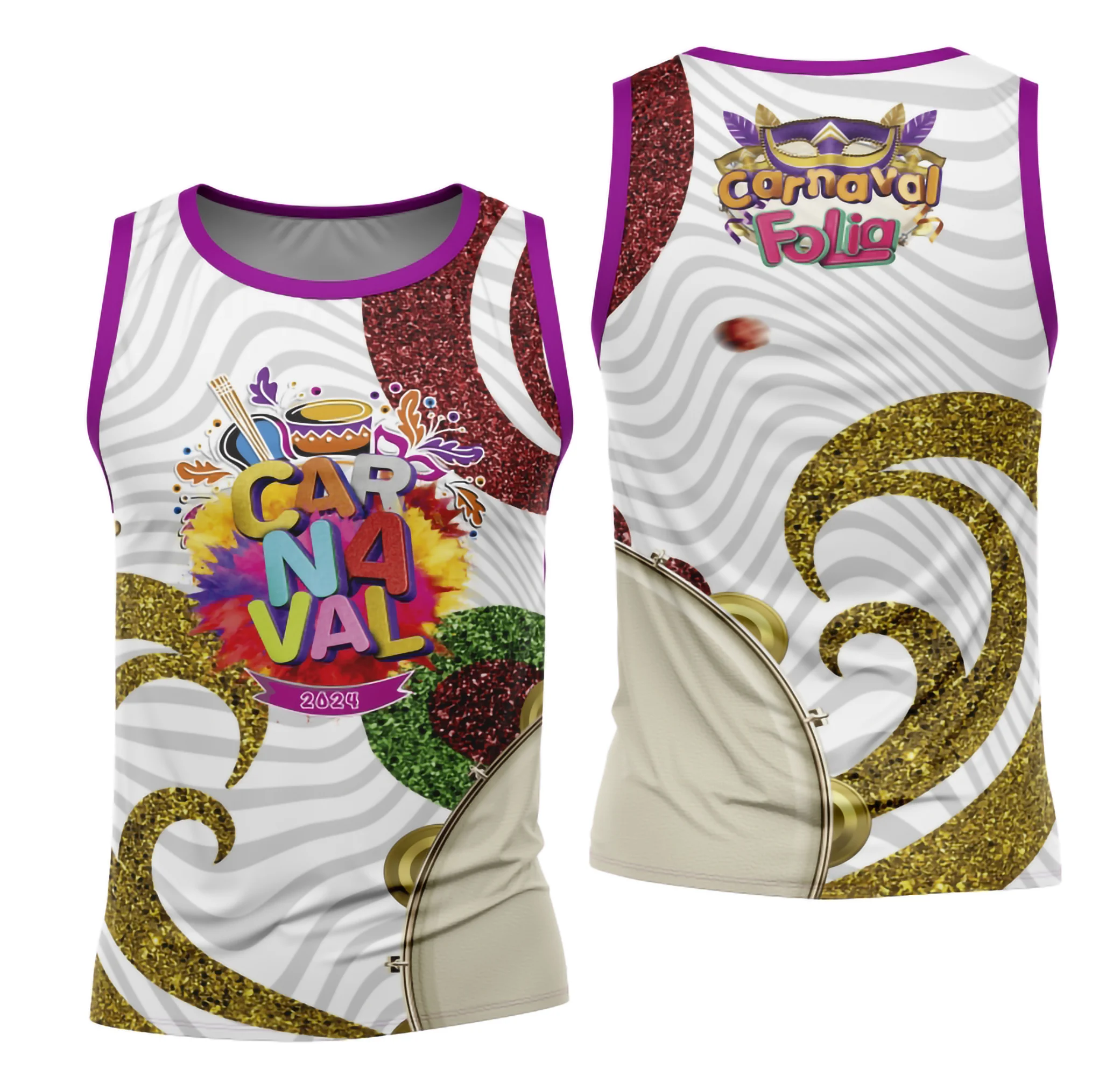 Camiseta unissex preta com logo no peito e estampa grande nas costas do Bloco Abadá sublimado para Carnaval 2026, estilo vibrante e moderno, ideal para folia e festas.