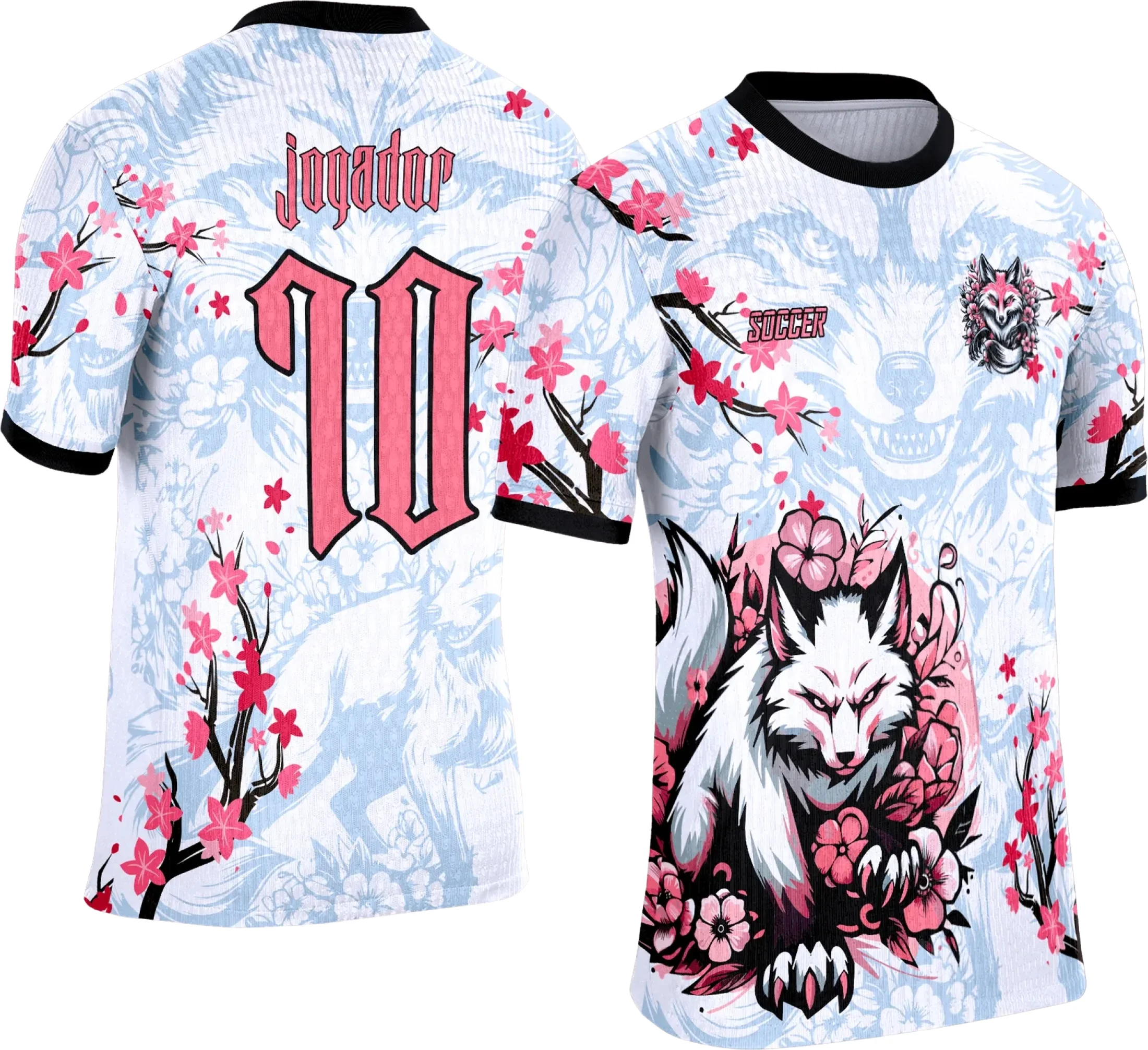 Arte Camisa Interclasse Raposa Branca com Rosa 2025 - 0021