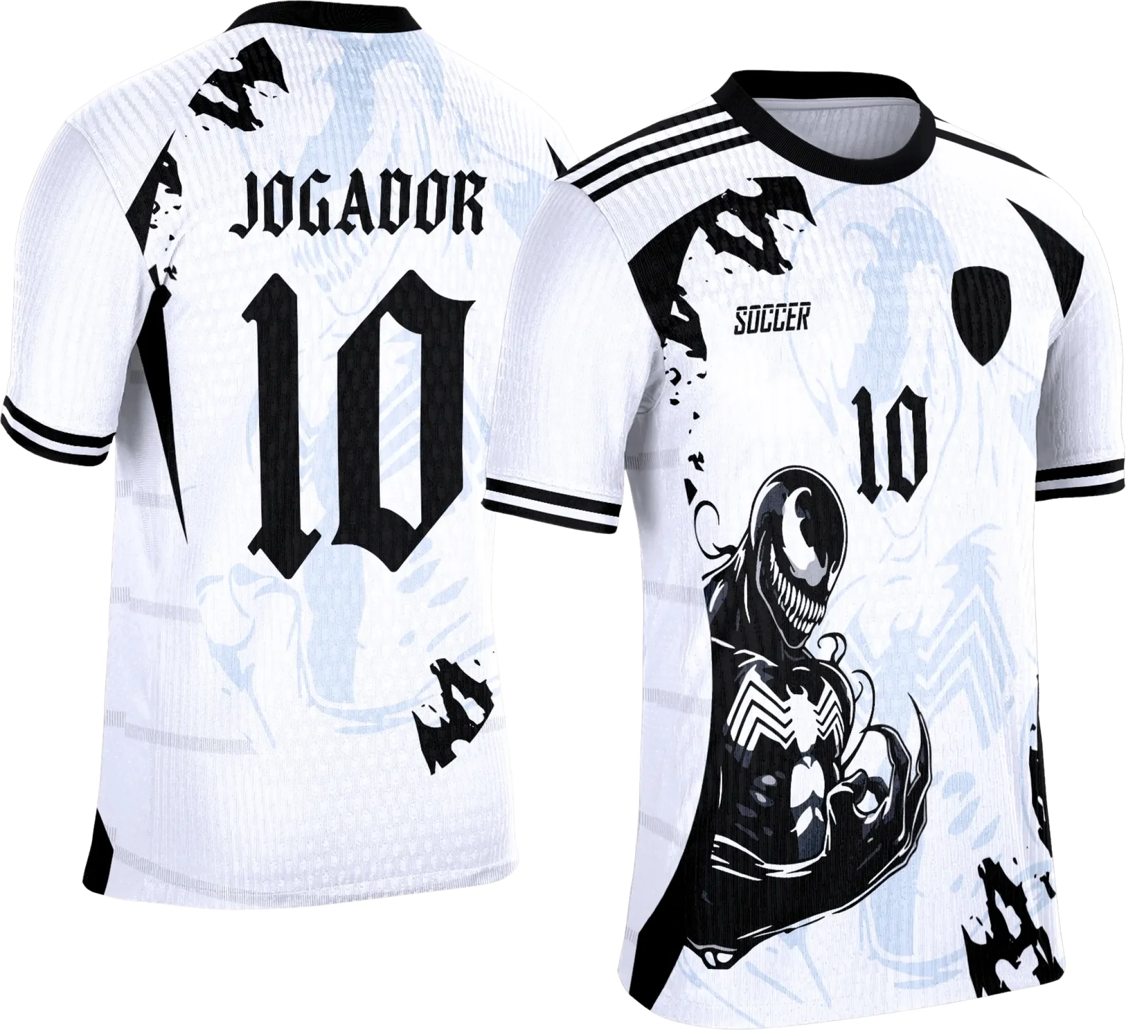 Arte Camisa Interclasse Venom Branca com Preto 2025 - 0003