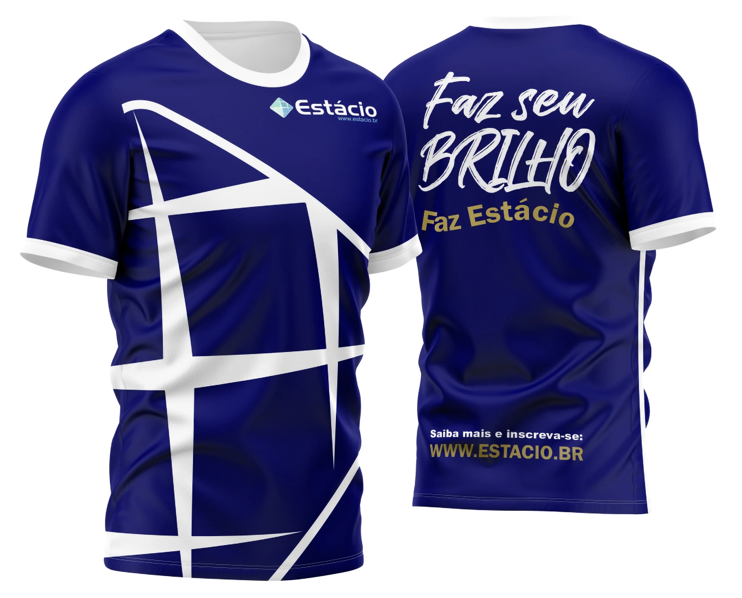Camiseta unissex branca com logo no peito e estampa grande nas costas, tema Professora Personalizada, ideal para uso escolar ou eventos, visual moderno e confortável.