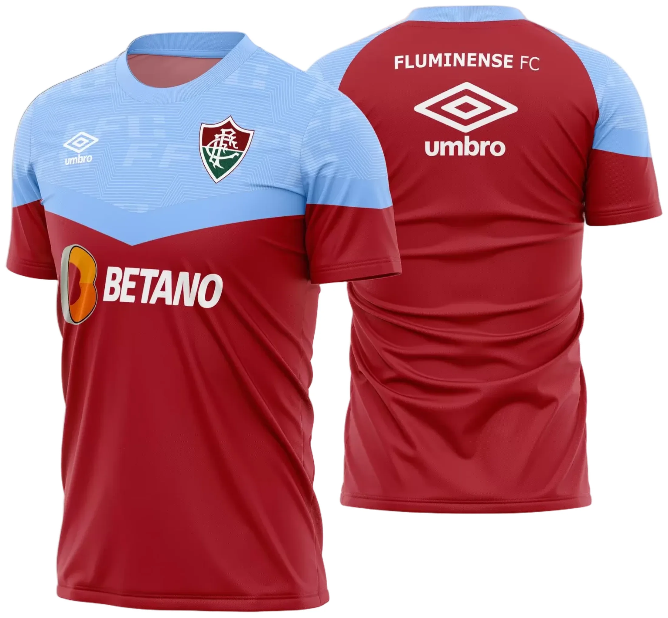 Camiseta unissex preta com logo no peito e estampa grande nas costas do Fluminense, modelo treino 2023 2024, ideal para torcedores e fãs do time.