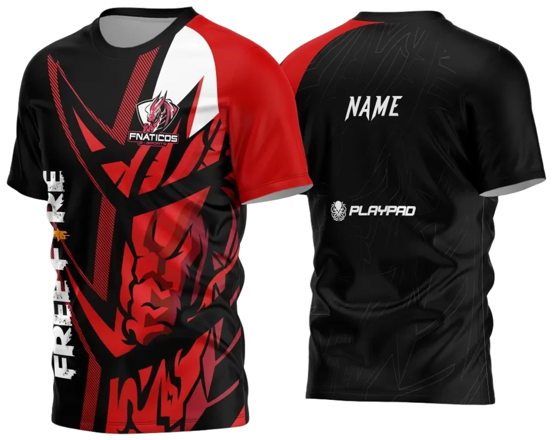 Camiseta unissex preta com logo no peito e estampa grande nas costas, tema Game 2024 - 2025 para fãs de jogos modernos.