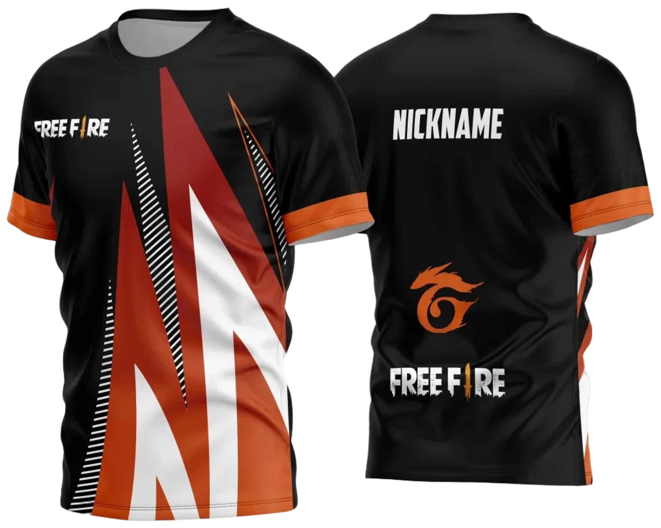 Camiseta unissex preta com logo no peito e estampa grande nas costas, tema Camisa Game 2024 - 2025, ideal para fãs de games e estilo esportivo.