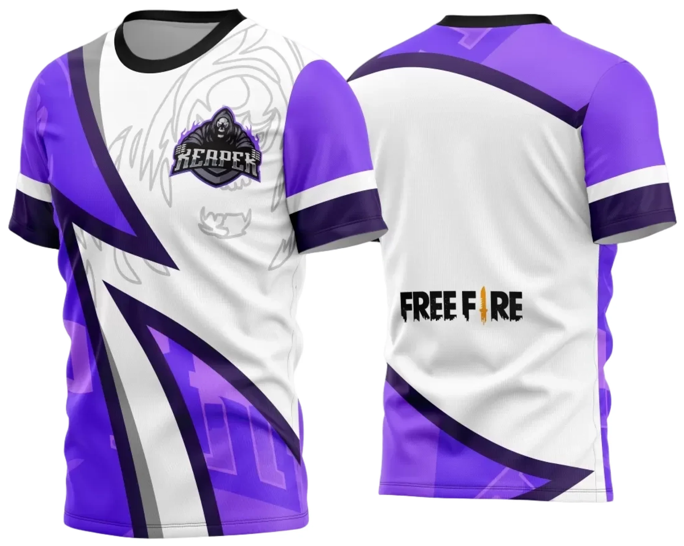 Camiseta unissex preta com logo no peito e estampa grande nas costas destacando o tema Game 2024 2025, perfeita para fãs de jogos modernos e estilo descolado.