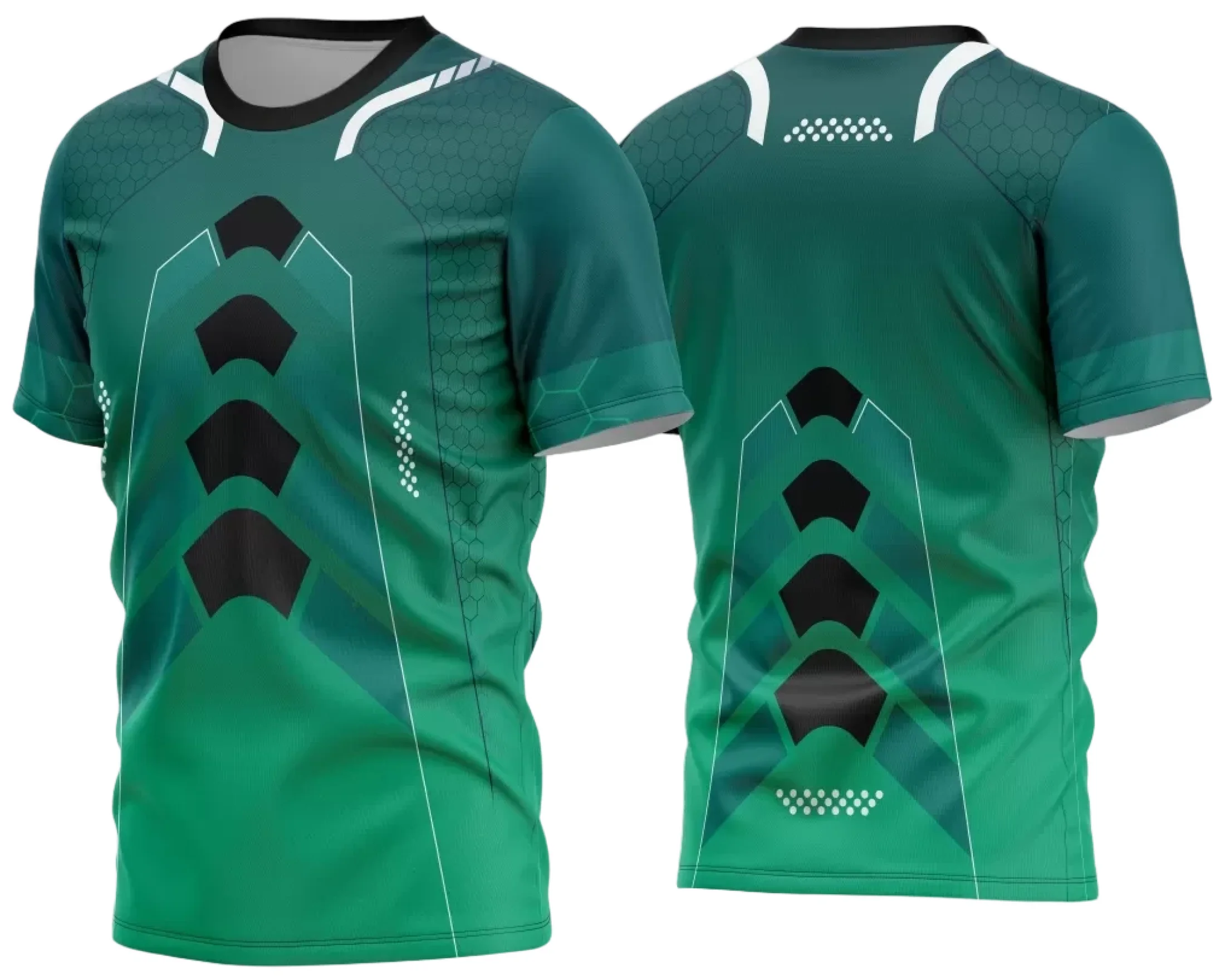 Camiseta unissex preta com logo no peito e estampa grande nas costas, tema Game 2024 2025, ideal para quem busca estilo e modernidade em roupas casuais.