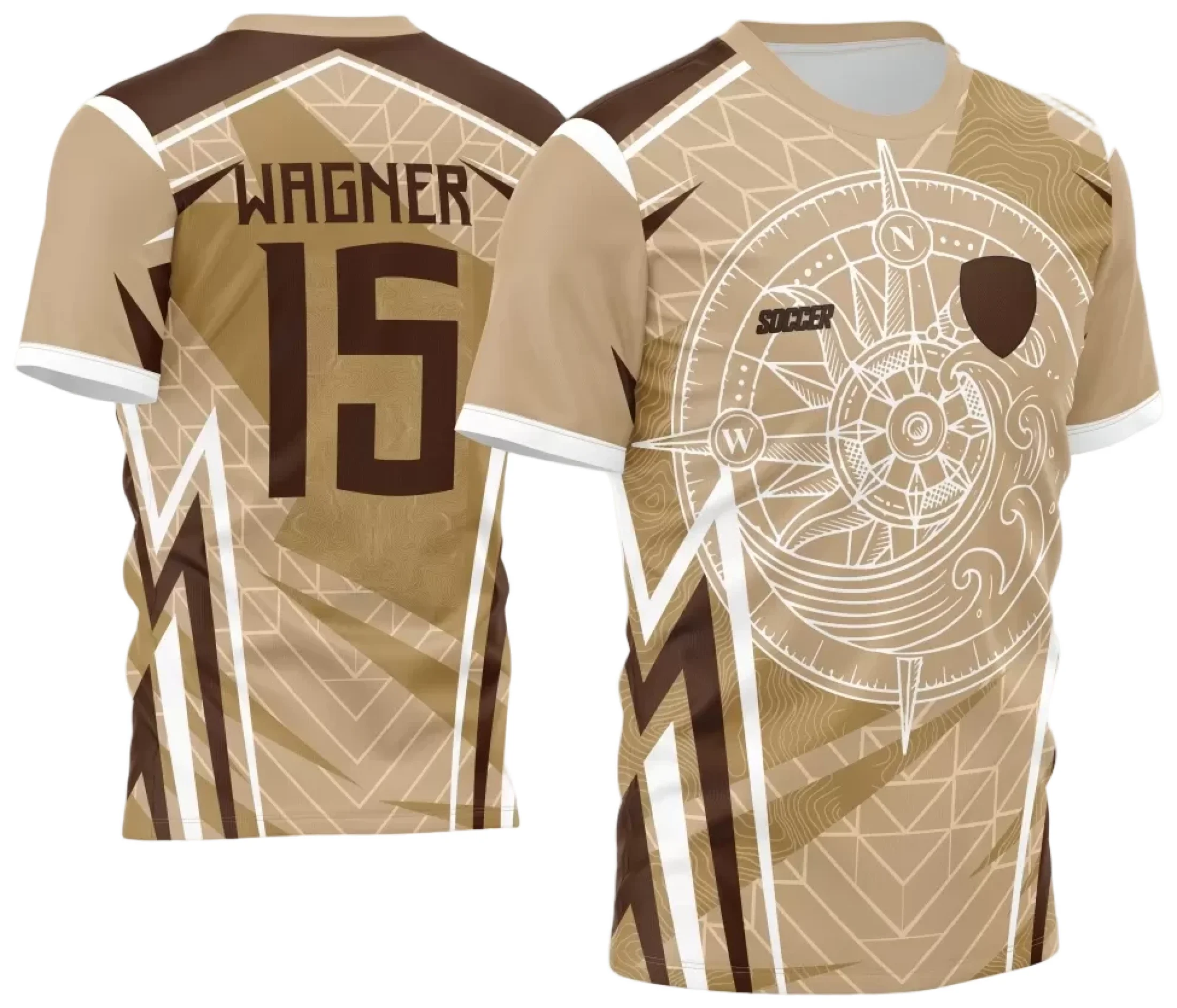 Camiseta unissex preta com logo no peito e estampa grande nas costas mostrando o tema Rosa dos Ventos da InterClasse 2024, design moderno e visual impactante.