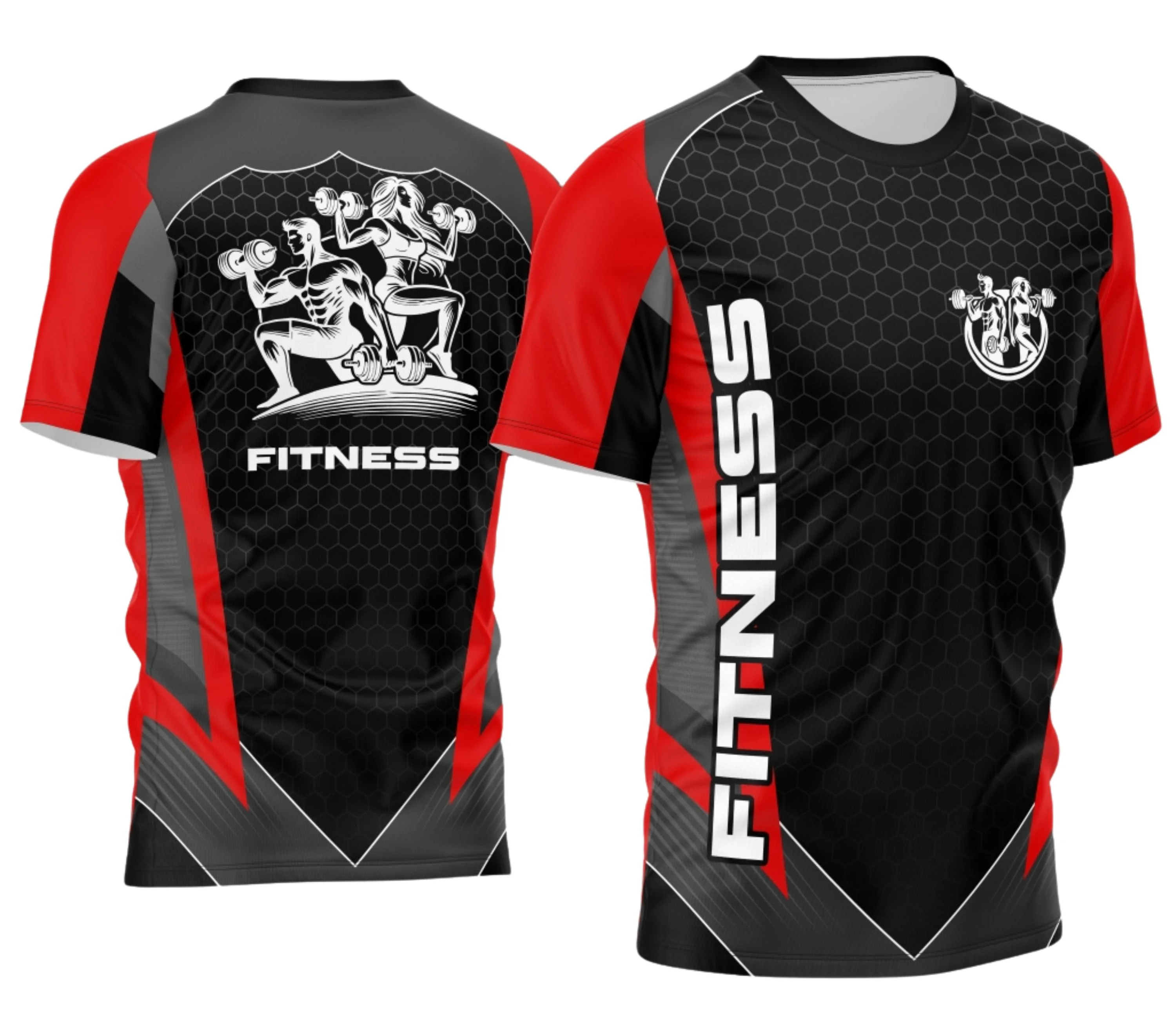 Camiseta unissex preta com logo no peito e estampa grande nas costas, tema Personal Trainer Academia Fitness Profissão, perfeita para quem ama malhar e se destaca na profissão