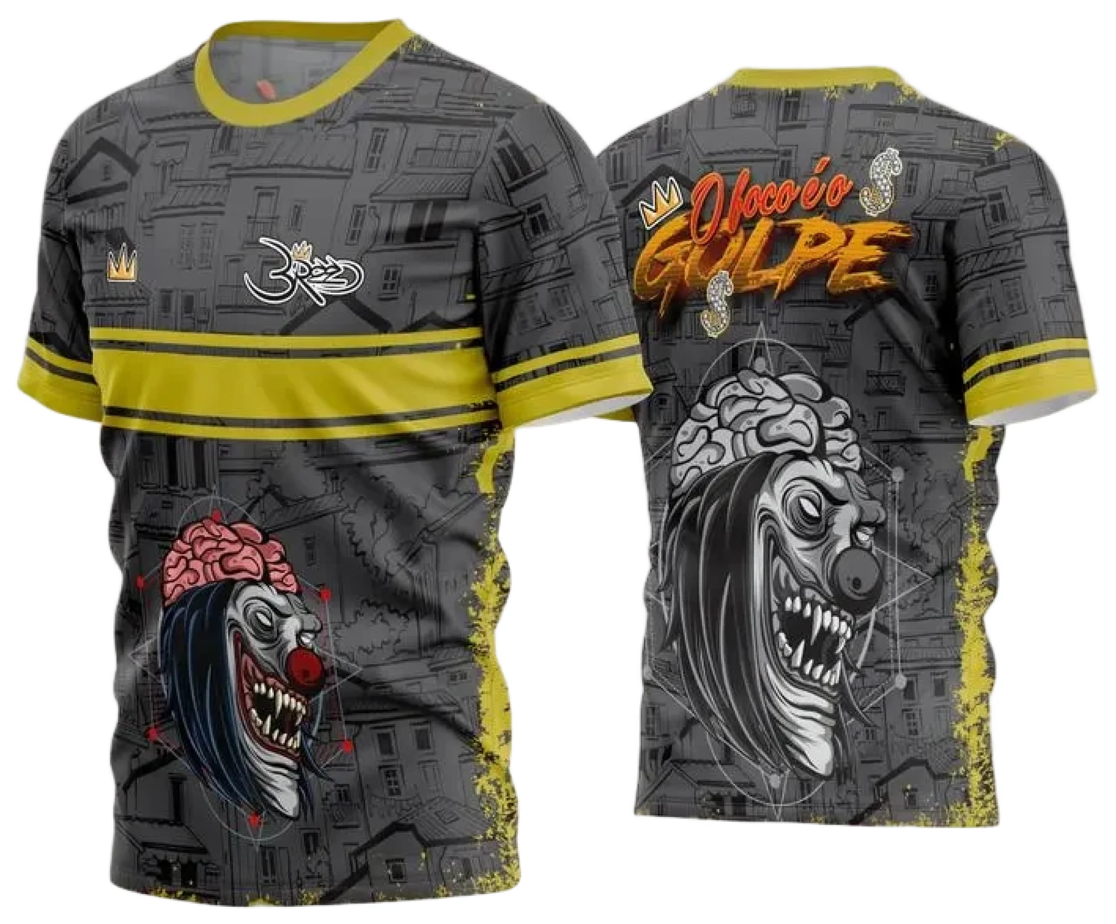 Camiseta unissex preta com logo no peito e estampa grande nas costas com tema Camisa Quebrada 2024, estilo moderno e urbano, perfeita para quem busca conforto e atitude.