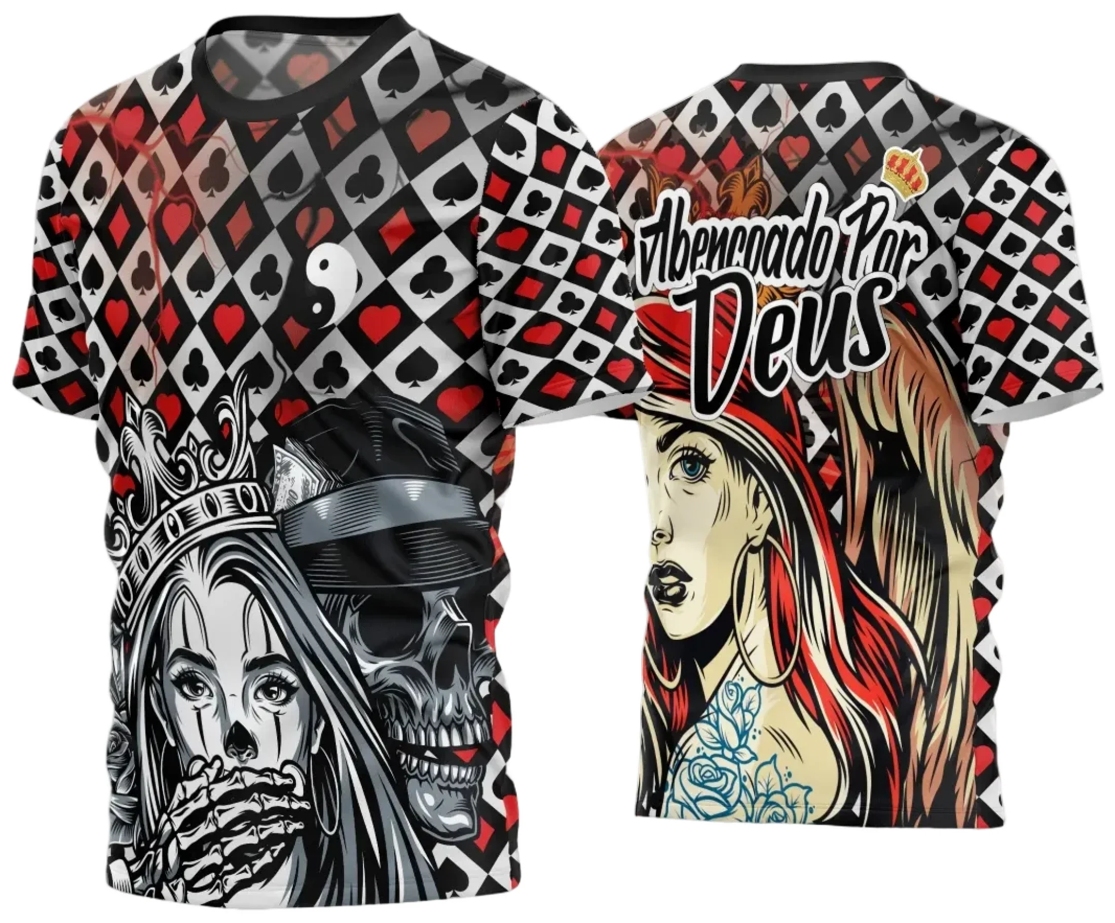 Camiseta preta unissex com logo no peito e estampa grande nas costas, temática Camisa Quebrada 2024, design marcante e moderno para todos os estilos.