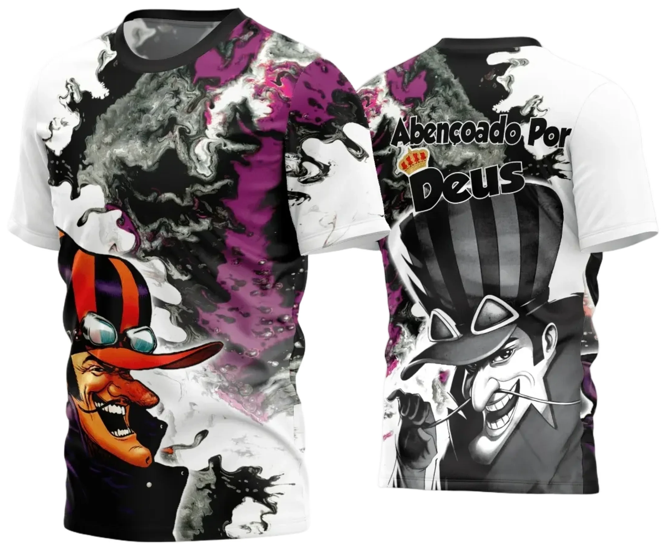 Camiseta unissex preta com logo no peito e estampa grande nas costas inspirada na Camisa Quebrada 2024, design moderno e impactante para estilo urbano e casual.