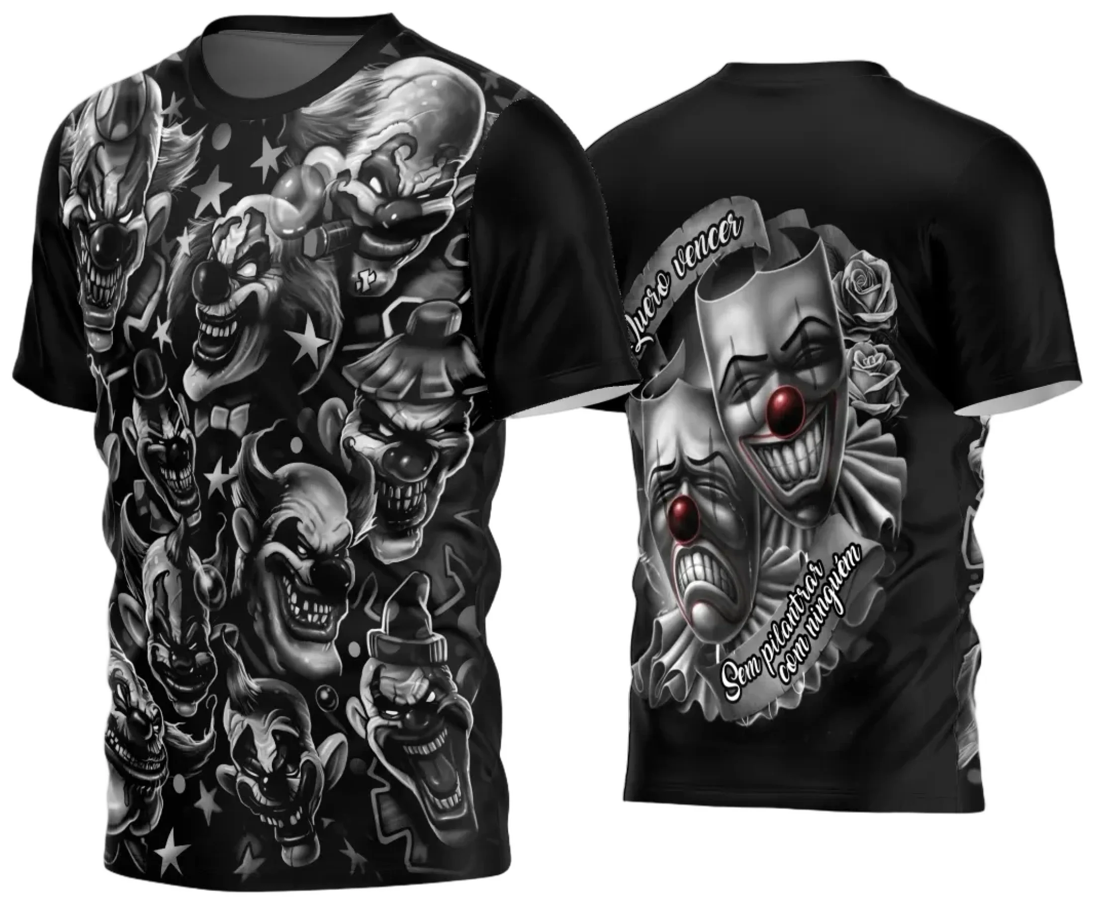 Camiseta unissex preta com logo no peito e estampa grande nas costas da Camisa Quebrada 2024, ideal para quem busca estilo e conexão com o tema quebrada atual.