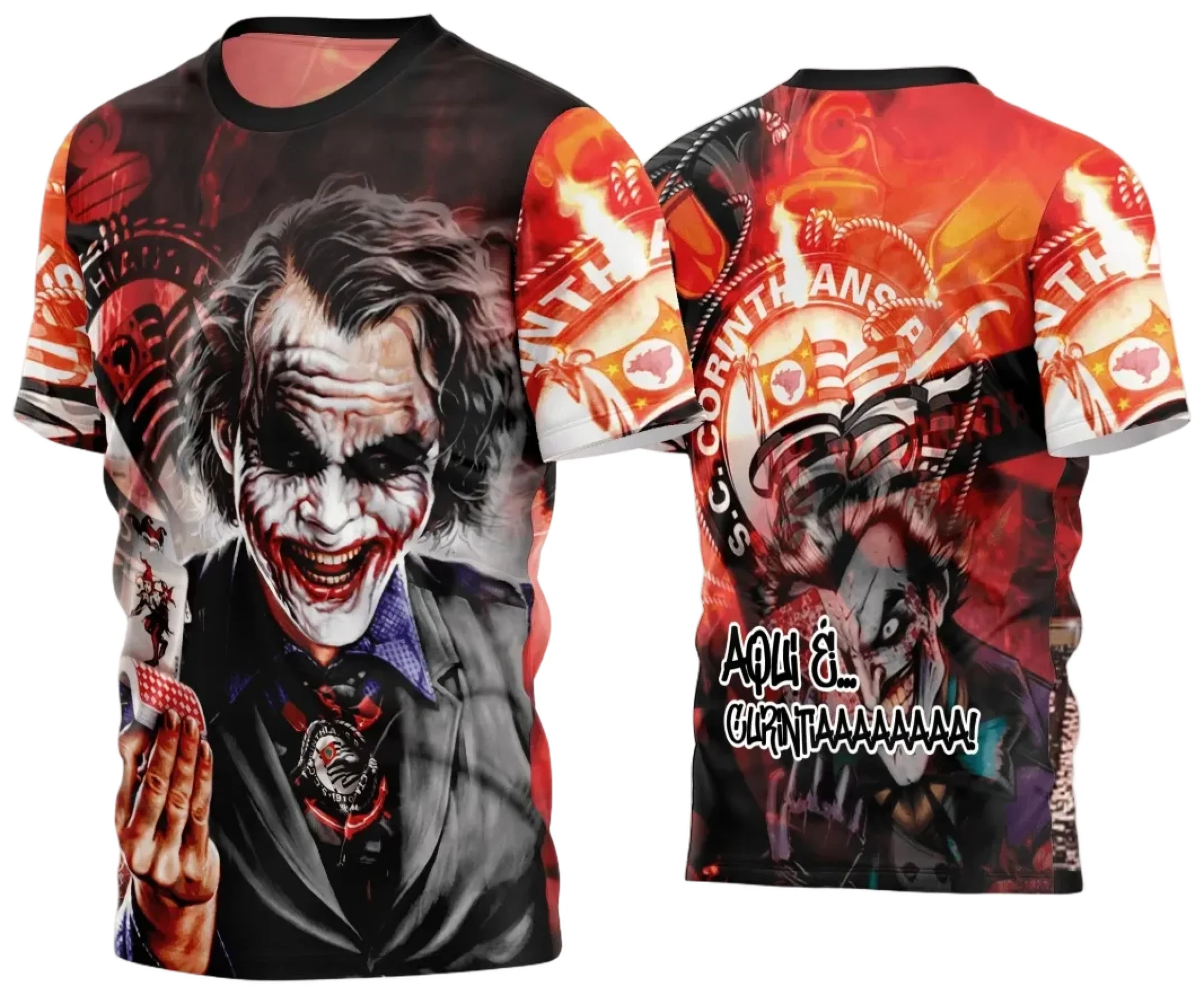 Camiseta preta unissex com logo no peito e estampa grande nas costas, design inspirado em Quebrada 2024, combinando conforto e estilo urbano moderno.