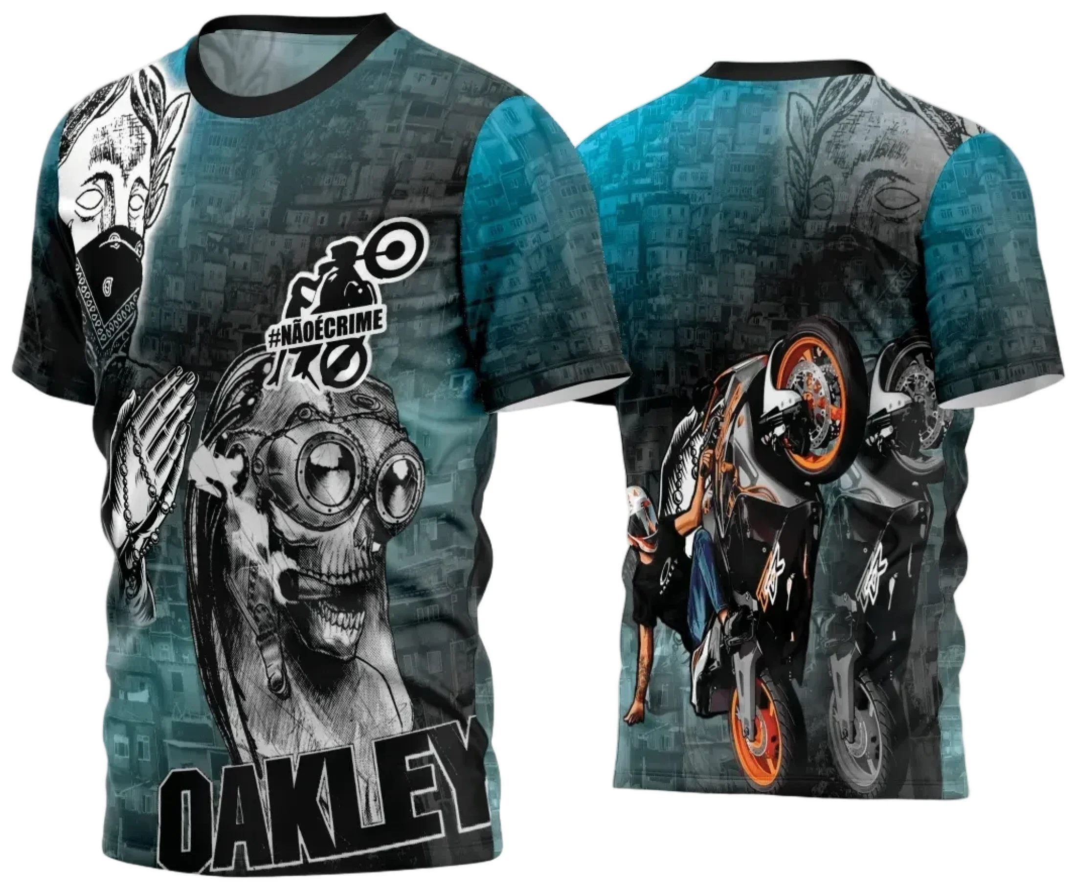 Camiseta unissex preta com logo no peito e estampa grande nas costas mostrando o tema Quebrada 2024, ideal para quem busca estilo urbano e moderno, perfeita para o dia a dia.