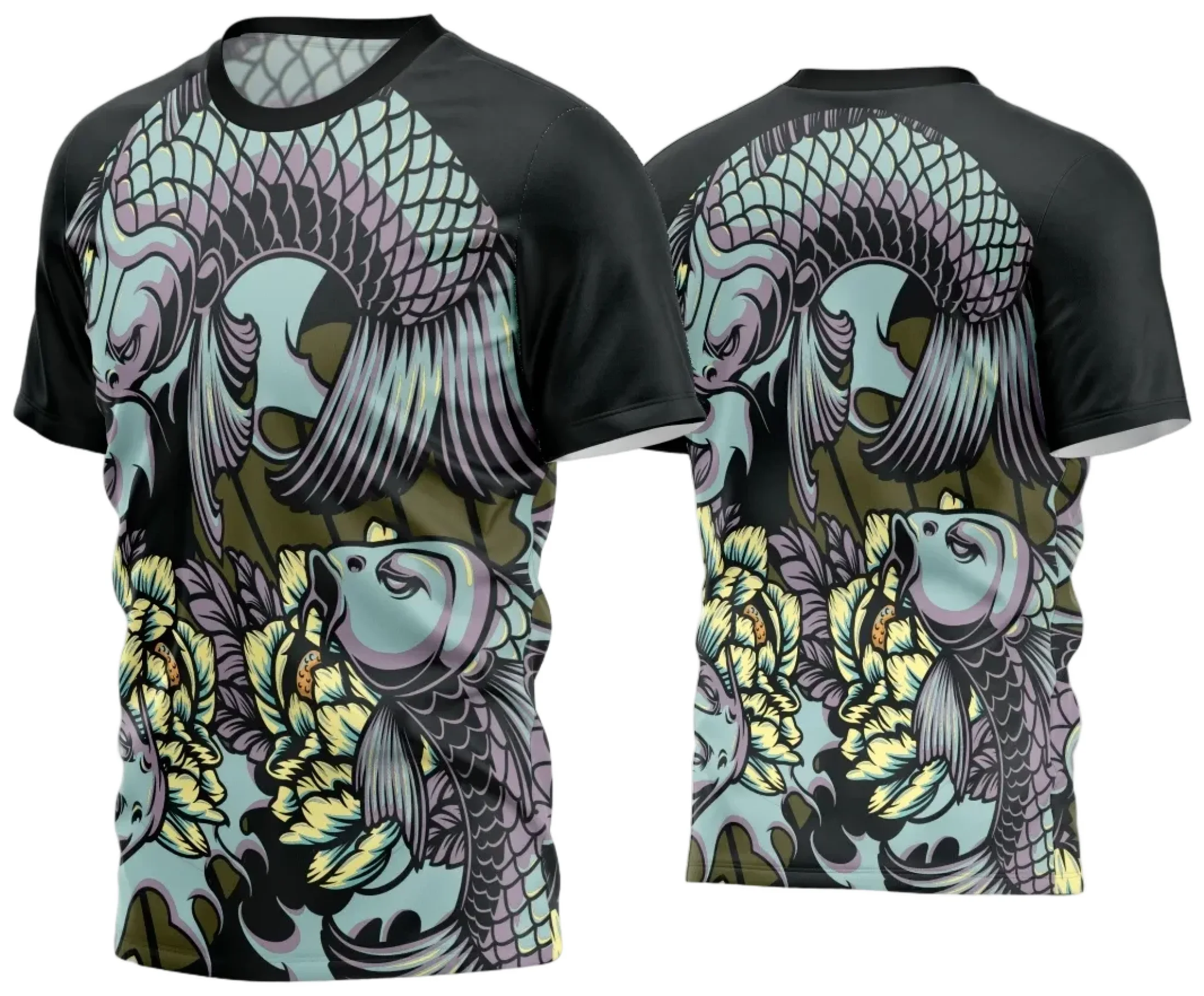 Camiseta unissex preta com logo no peito e estampa grande nas costas com tema Camisa Quebrada 2024, ideal para quem busca estilo ousado e moderno.