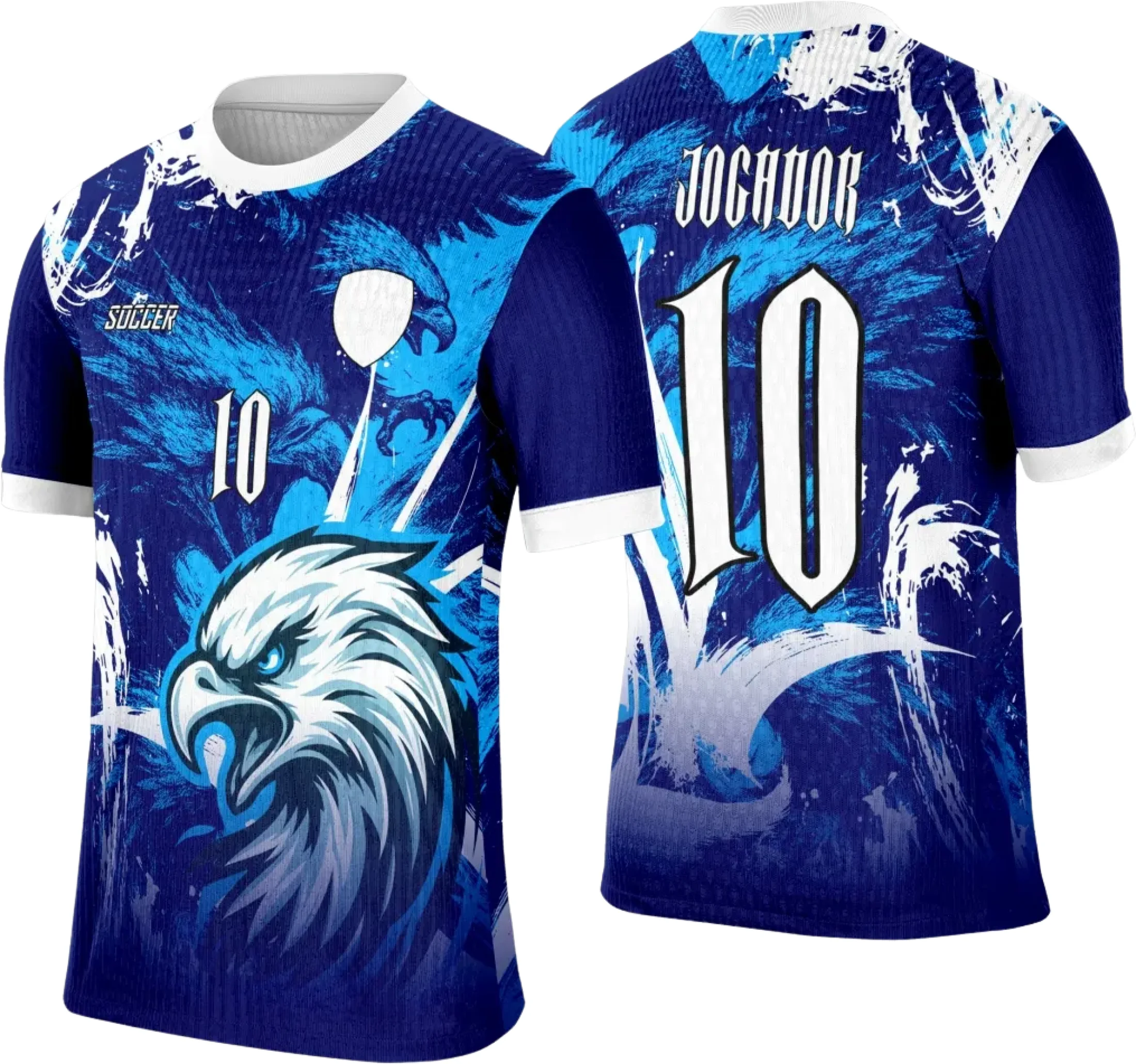 Camisa unissex preta com logo no peito e estampa grande nas costas com tema Águia Azul da Interclasse, ideal para uso casual ou eventos escolares.