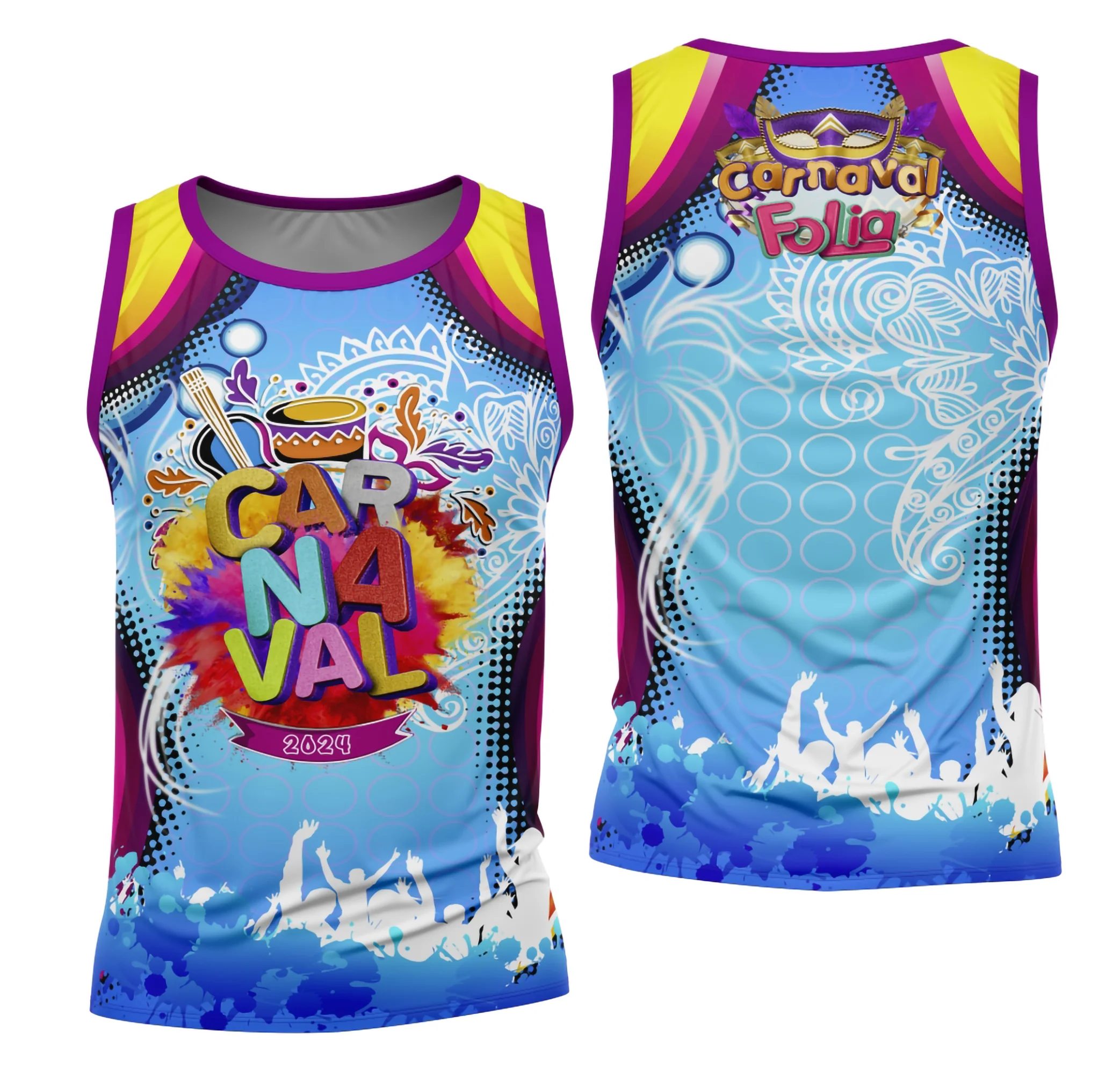 Arte Vetor Camisa Abadá - Carnaval  para Sublimação 2026 - Modelo 01