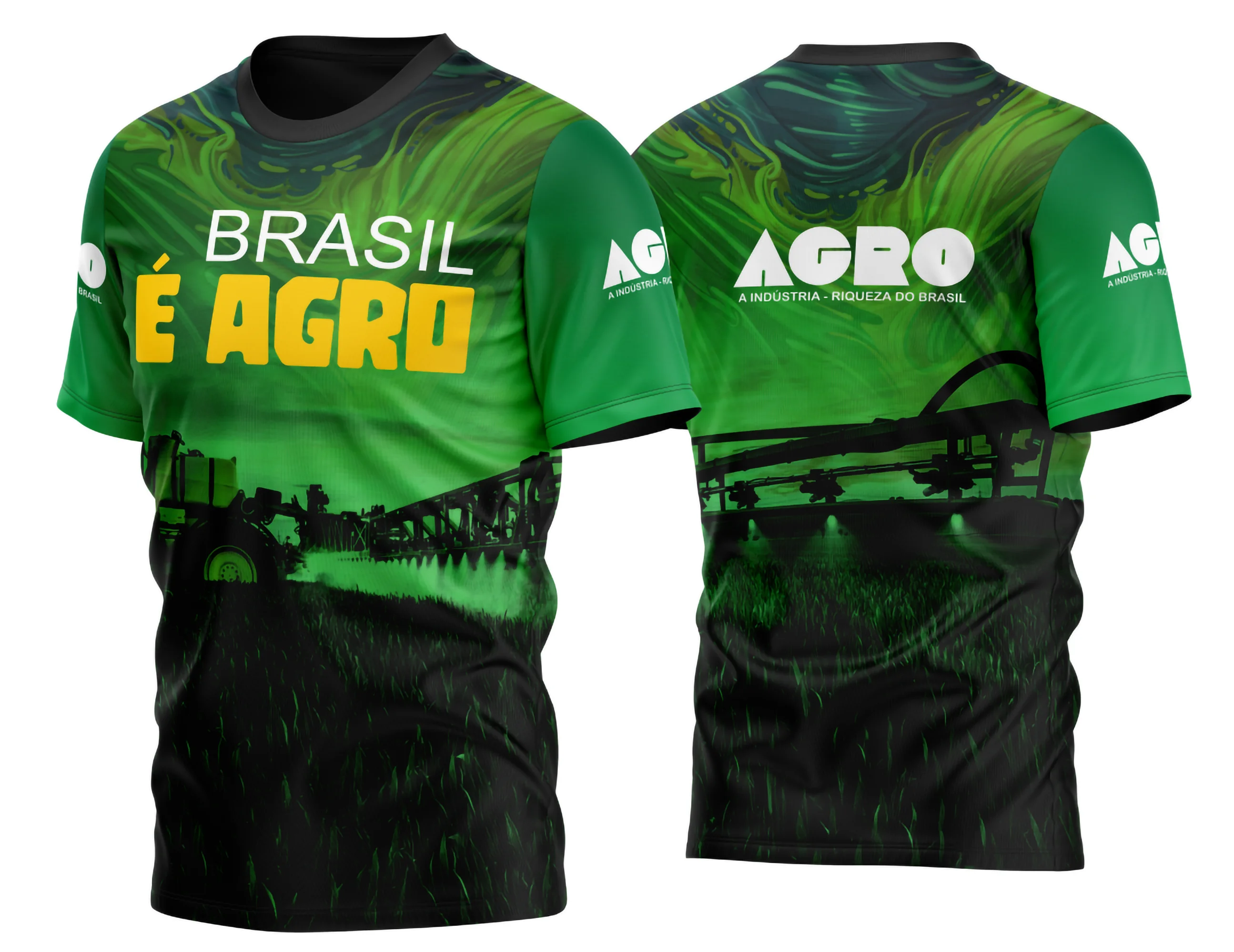 Arte Vetor Camisa AGRO Colheitadeira Brasil 2023