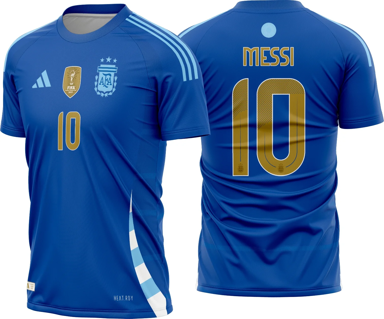 Camiseta unissex branca com logo no peito e estampa grande nas costas em tema Camisa Argentina Reserva 2024 2025, perfeita para fãs do futebol