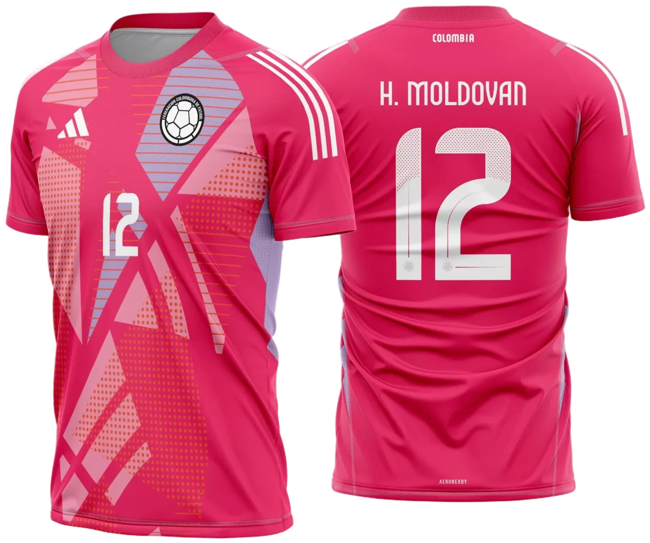 Camiseta unissex preta com logo no peito e estampa grande nas costas da camisa Colombia goleiro 2024 2025, design moderno e vibrante para torcedores apaixonados.