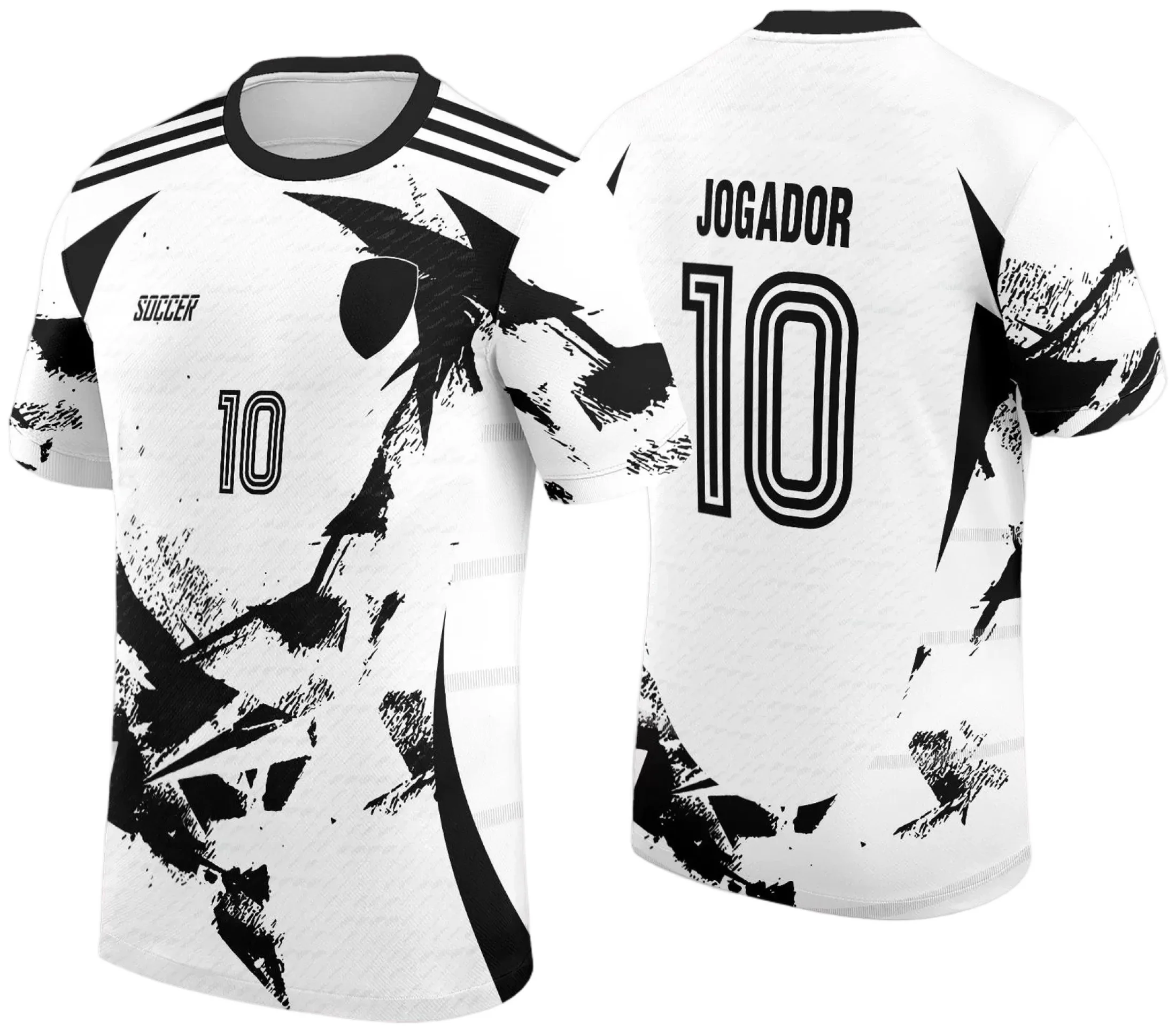 Camiseta unissex com cor base preta, logo no peito e estampa grande nas costas com tema da Interclasse 2024 - 2025, ideal para eventos escolares e turmas.