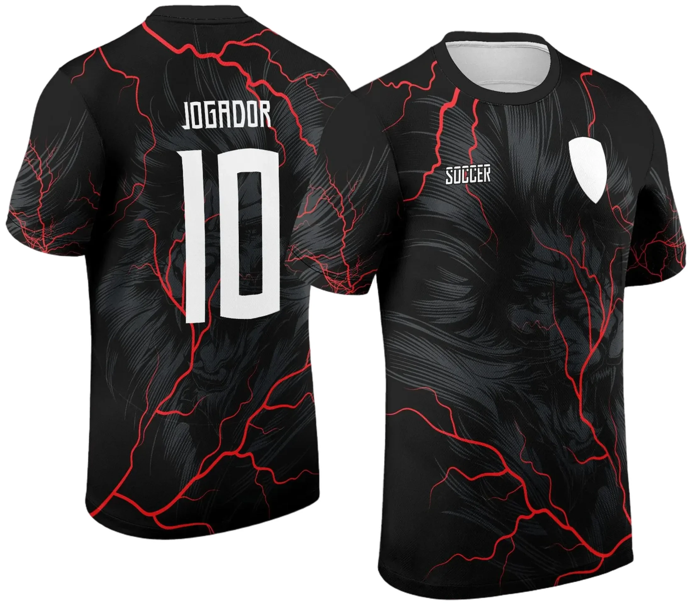 Camiseta unissex preta com logo no peito e estampa grande nas costas inspirada na Camisa de Interclasse Leão 2024 - 2025, destacando força e orgulho em design marcante.