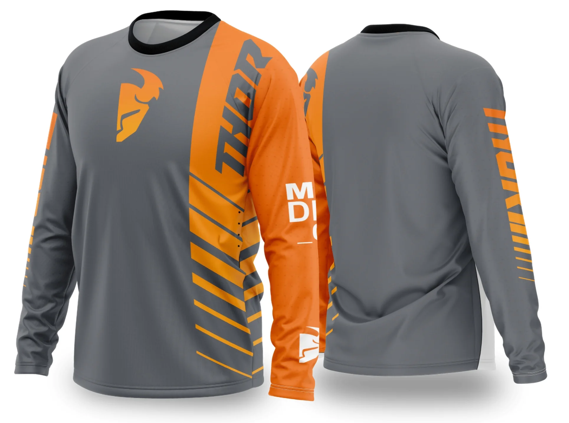 Camiseta unissex preta com logo no peito e estampa grande nas costas do tema Motocross 2024 - 2025, perfeita para fãs do esporte e estilo ousado em qualquer ocasião.