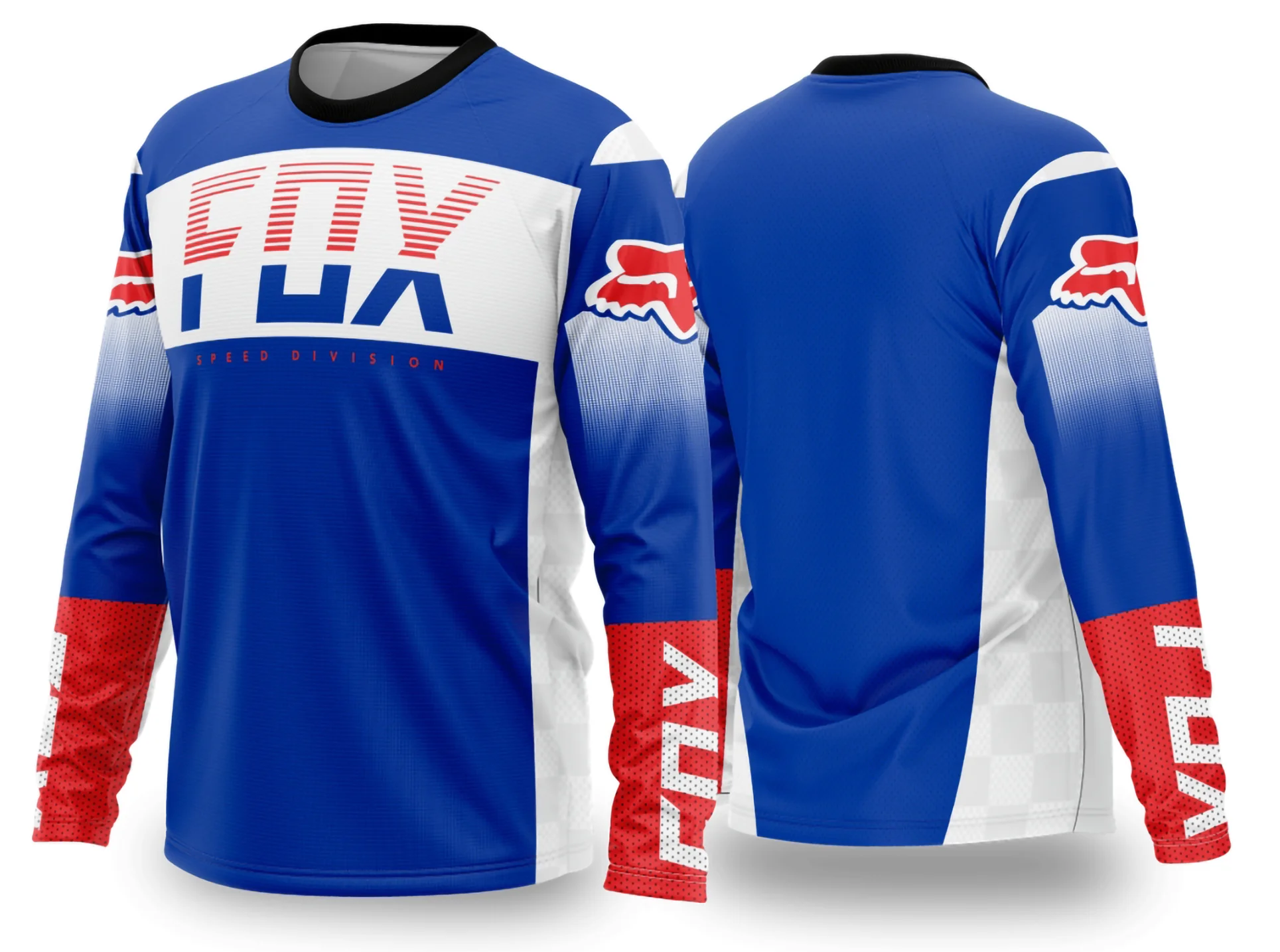 Camiseta unissex preta com logo no peito e estampa grande nas costas inspirada em Motocross 2024 - 2025, design moderno e cheio de atitude para apaixonados pelo esporte