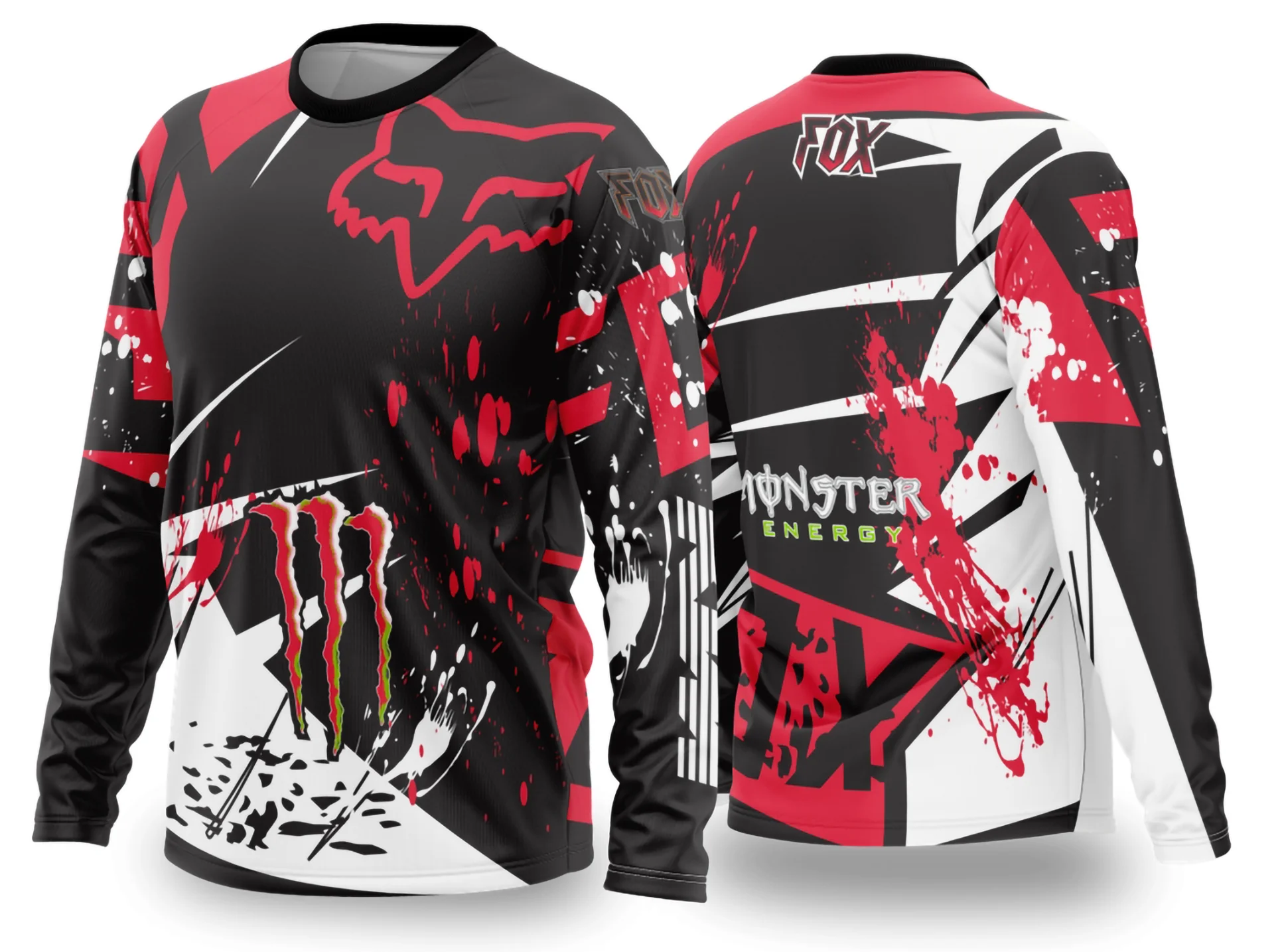 Camiseta unissex preta com logo no peito e estampa grande nas costas com tema Motocross 2024 2025, ideal para fãs do esporte em visual moderno e marcante.