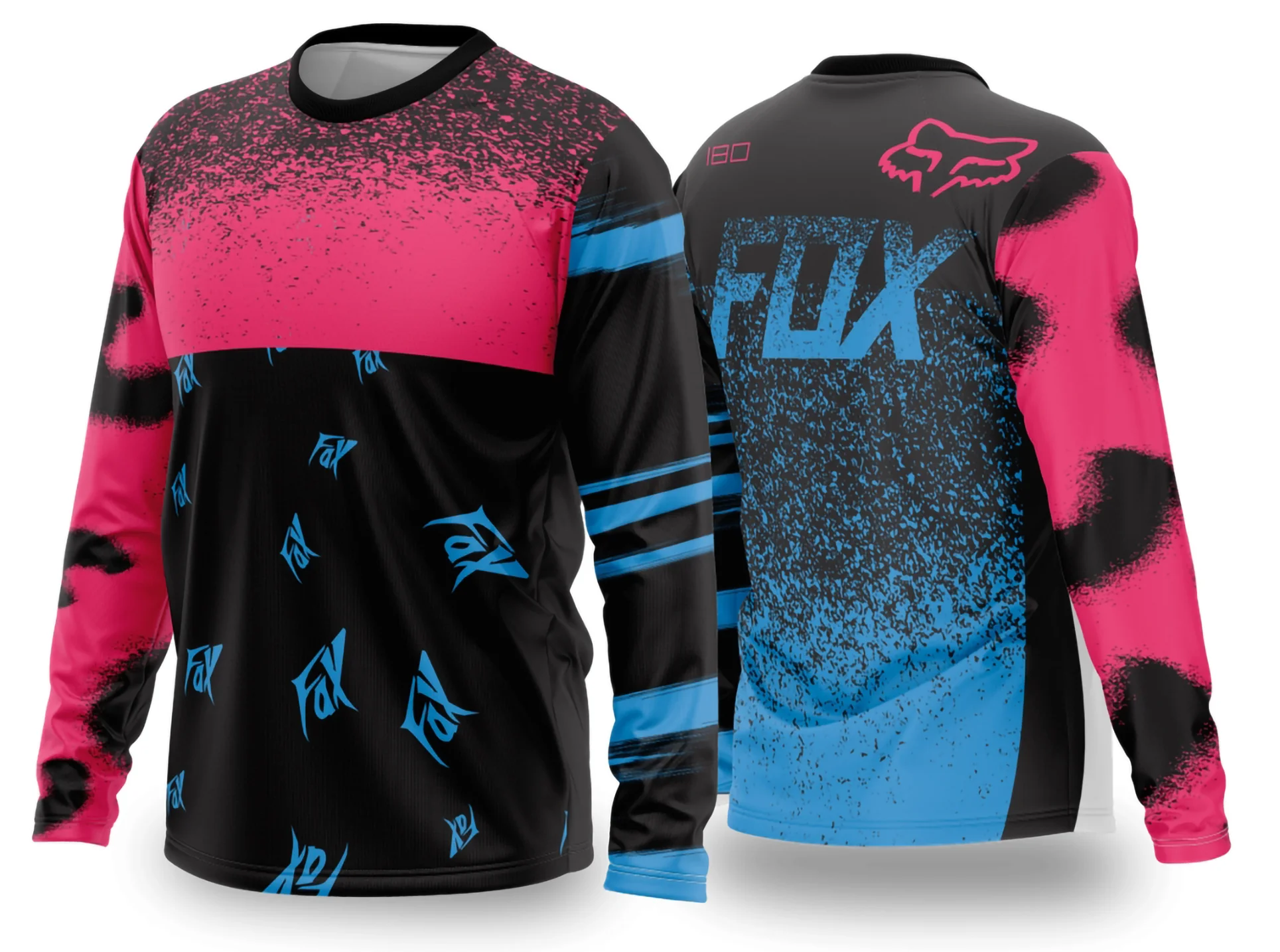 Camiseta unissex preta com logo no peito e estampa grande nas costas, temática Motocross 2024 - 2025, ideal para quem ama o esporte e quer estilo e atitude no visual.