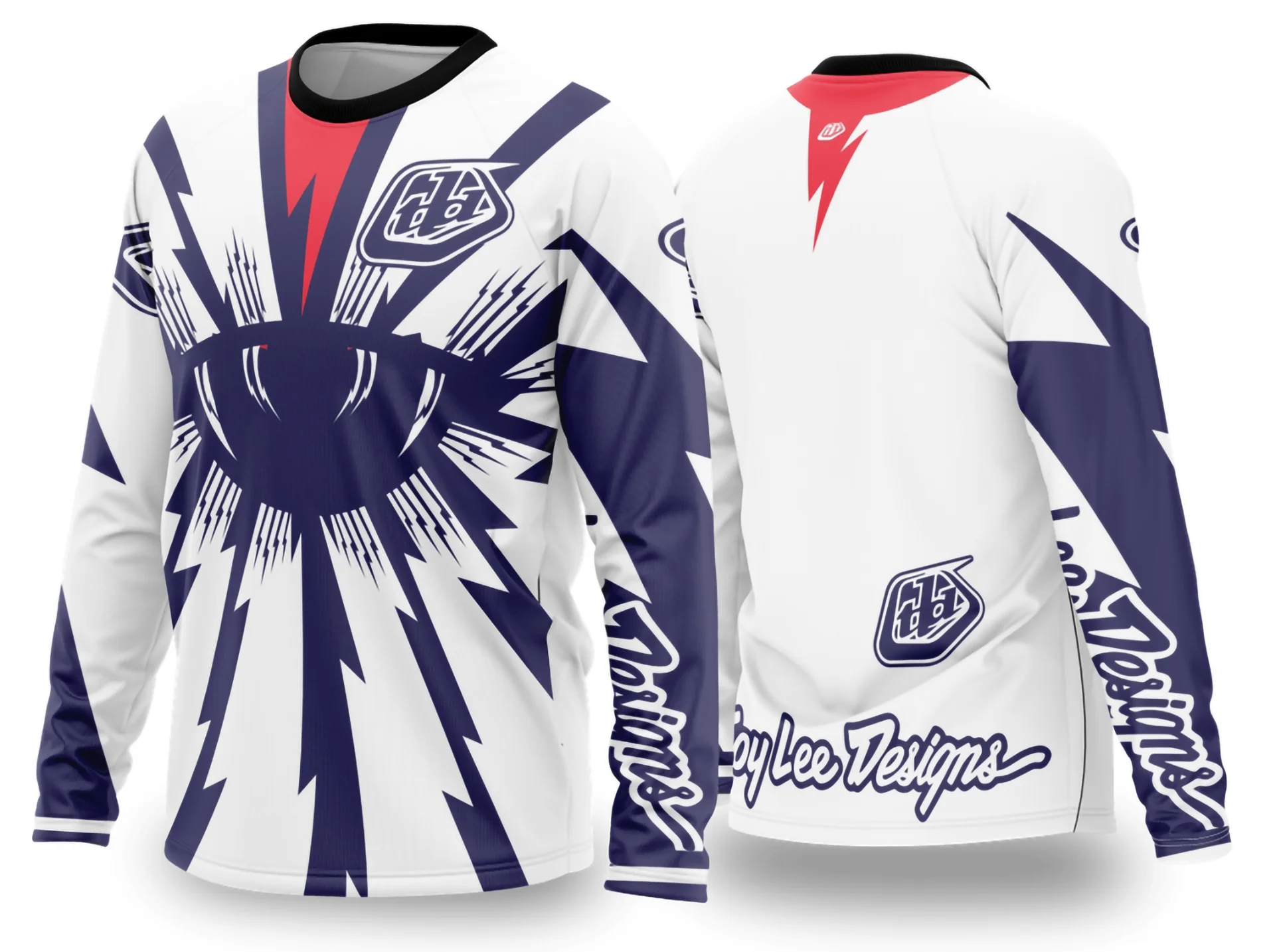 Camiseta preta unissex com logo no peito e estampa grande nas costas inspirada em Motocross 2024-2025, perfeita para fãs do esporte que buscam estilo e conforto