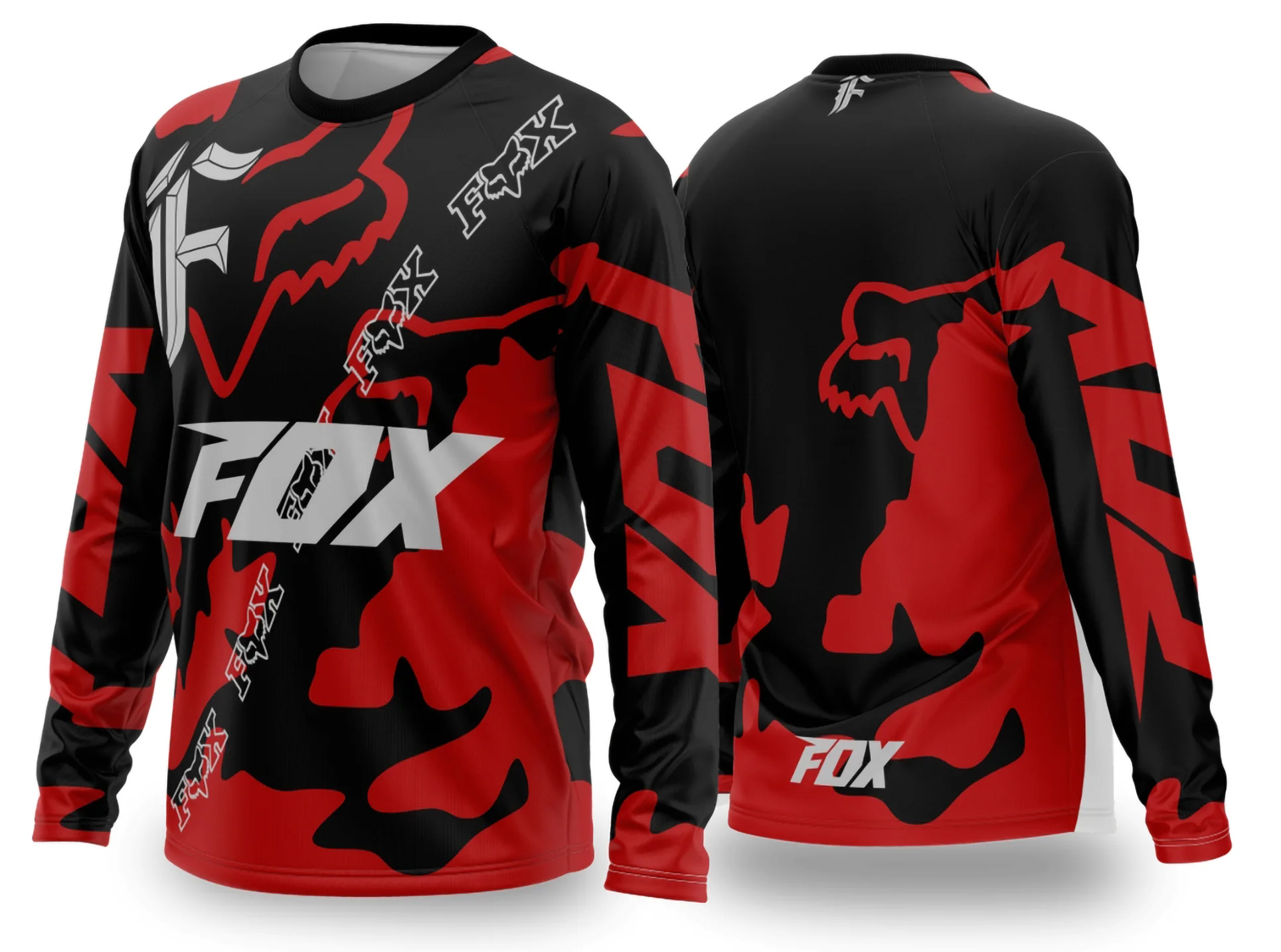 Camiseta unissex preta com logo no peito e estampa grande nas costas com tema Motocross 2024 - 2025, ideal para fãs do esporte, design moderno e esportivo.