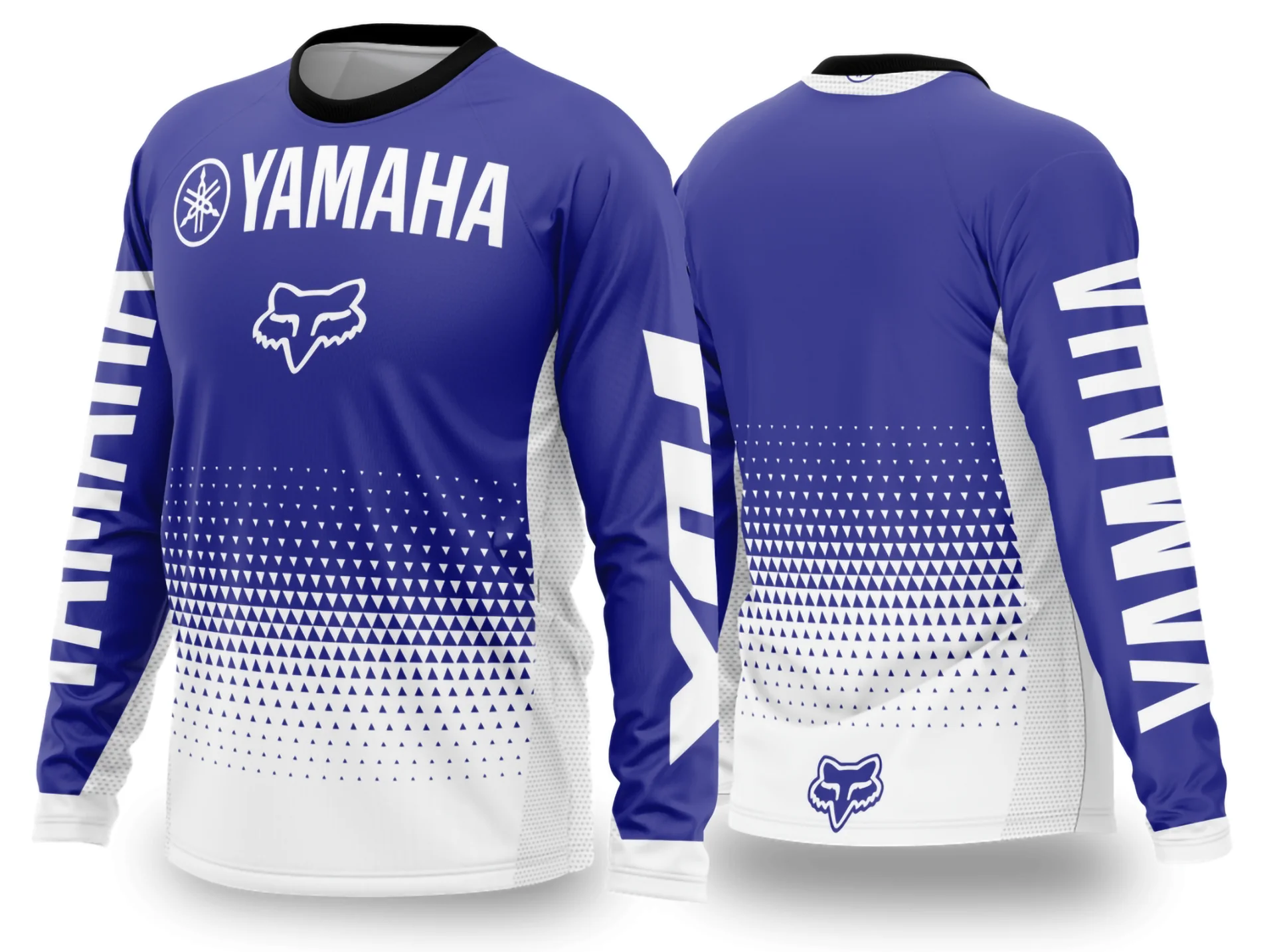 Camiseta unissex preta com logo no peito e estampa grande nas costas com design inspirado em Motocross 2024-2025, ideal para quem ama esportes radicais e aventura.