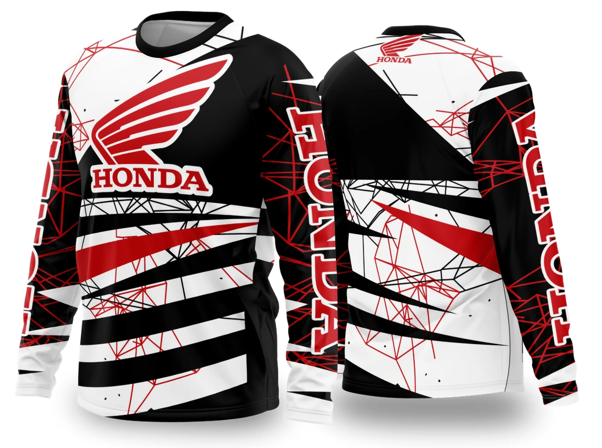 Camiseta unissex preta com logo no peito e estampa grande nas costas homenageando o Motocross 2024 2025, destaque para visual ousado e esportivo, perfeita para fãs do esporte.