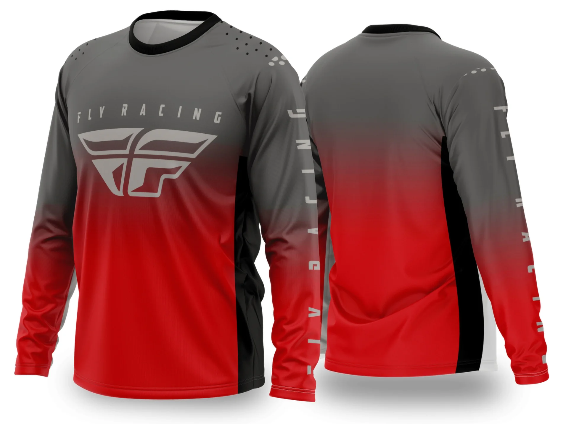 Camiseta unissex preta com logo no peito e estampa grande nas costas temática de Motocross 2024-2025, ideal para fãs do esporte e cultura off-road.
