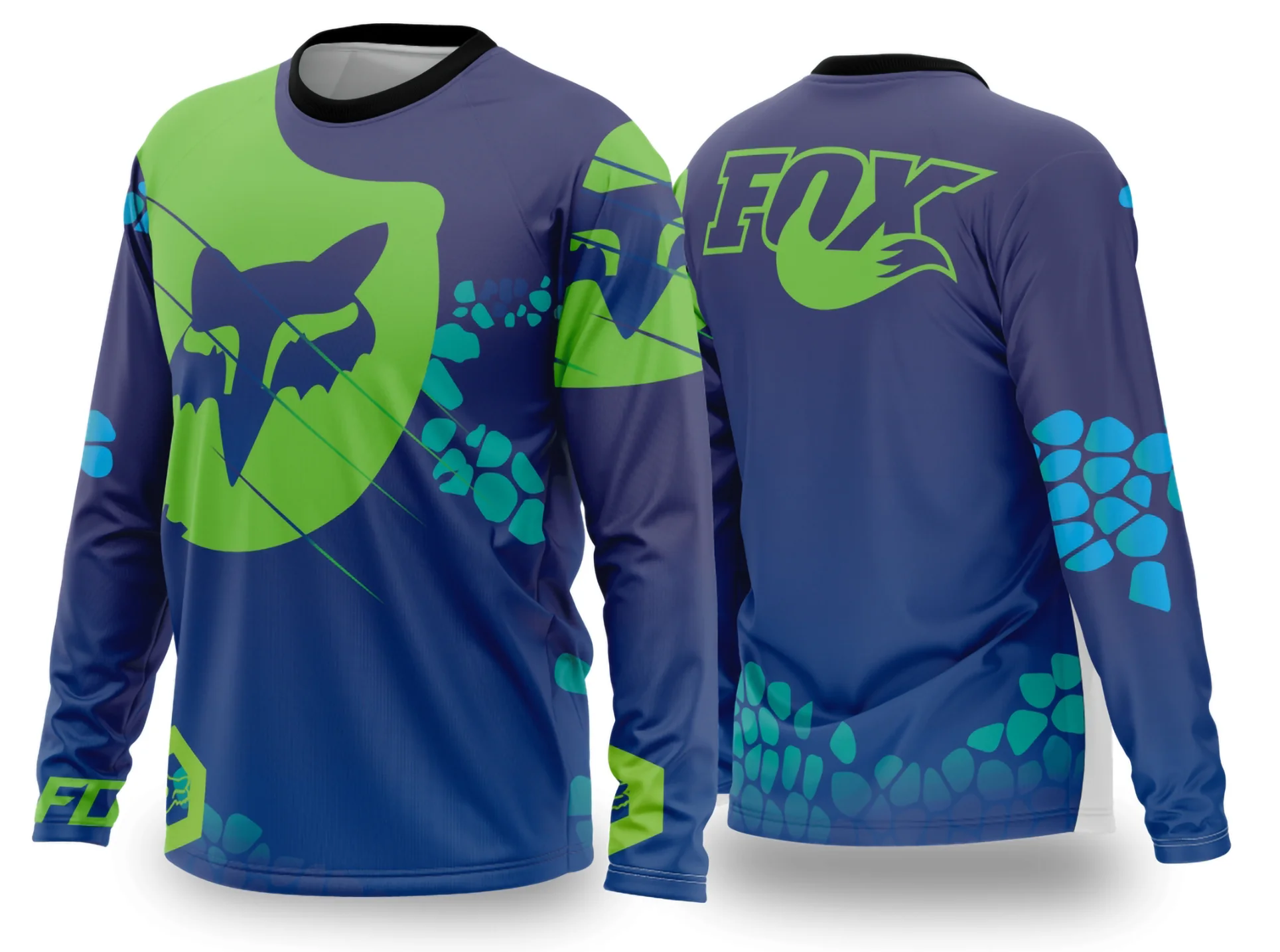 Camiseta unissex preta com logo no peito e estampa grande nas costas mostrando design moderno de Motocross 2024 2025, perfeita para fãs do esporte e estilo radical.