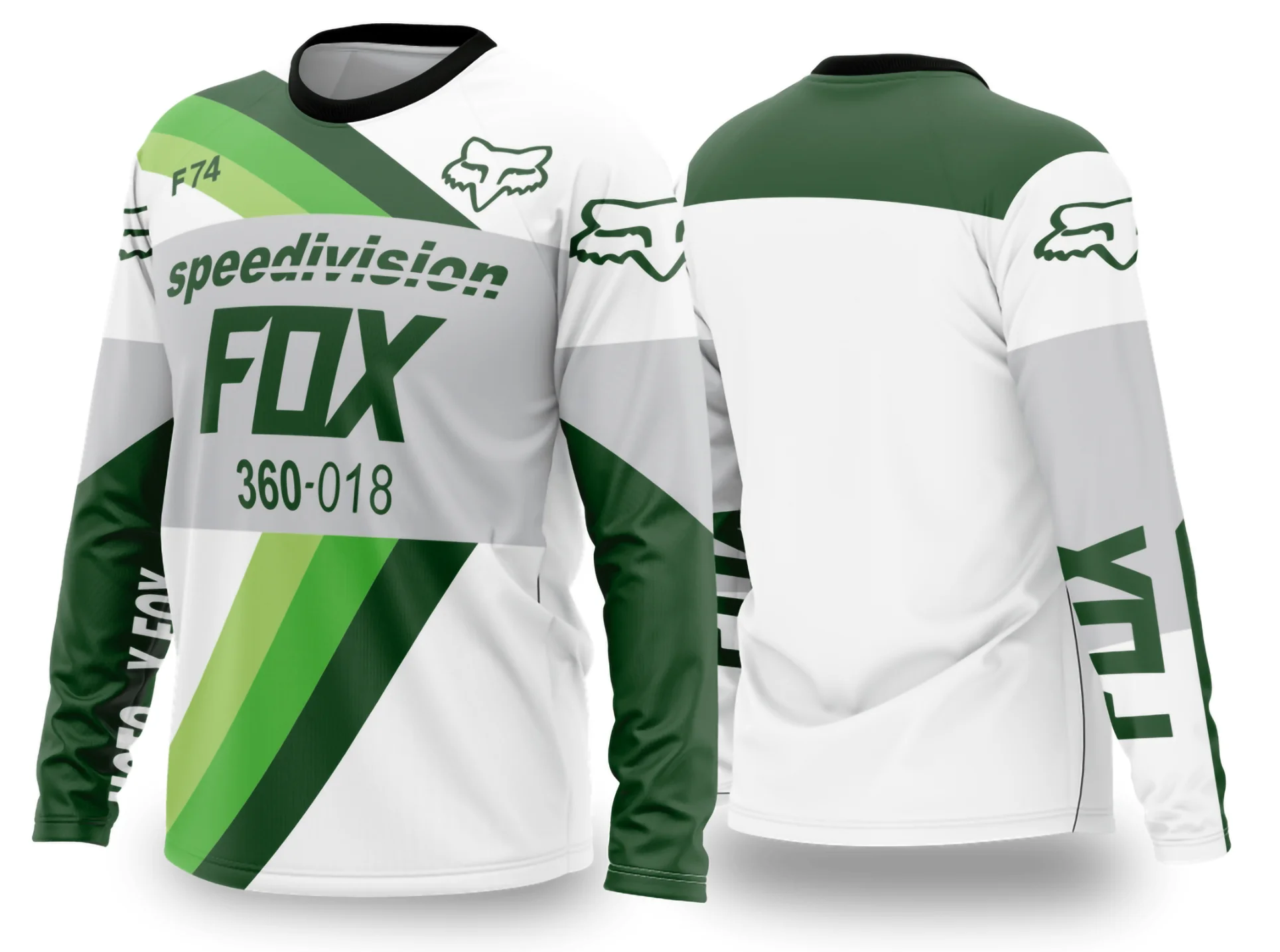 Camiseta preta unissex com logo no peito e estampa grande nas costas inspiradas em motocross 2024 2025, ideal para fãs de velocidade e aventura.
