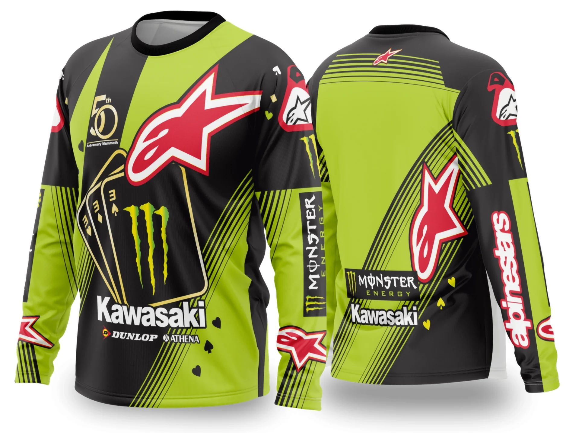 Camiseta unissex preta com logo no peito e estampa grande nas costas com tema Motocross 2024 - 2025, perfeita para fãs do esporte e estilo aventureiro.
