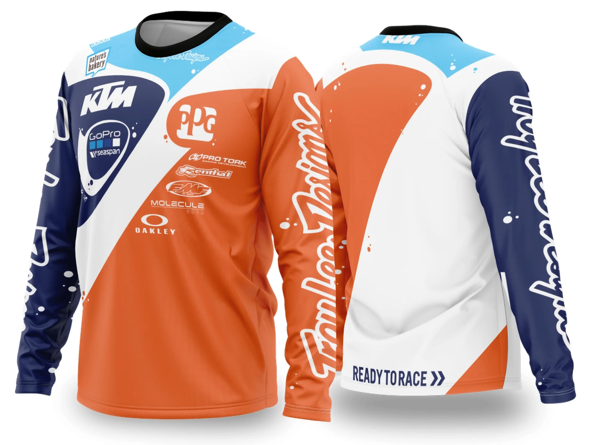 Camiseta unissex preta com logo no peito e estampa grande nas costas com tema Motocross 2024 - 2025, ideal para quem ama velocidade e estilo radical