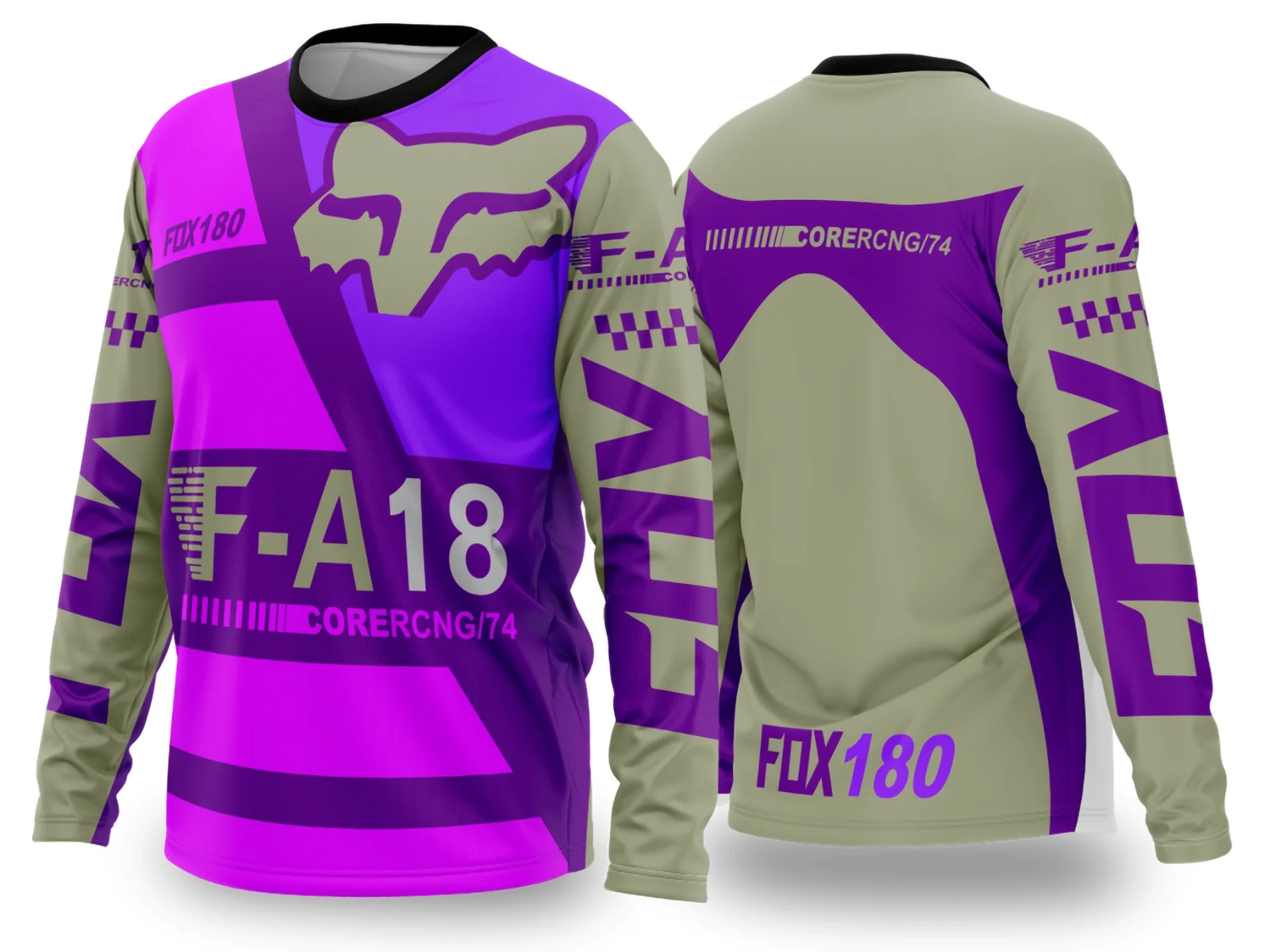 Camisa preta unissex com logo no peito e estampa grande nas costas com tema Motocross 2024 - 2025, ideal para quem ama adrenalina e estilo na pilotagem.