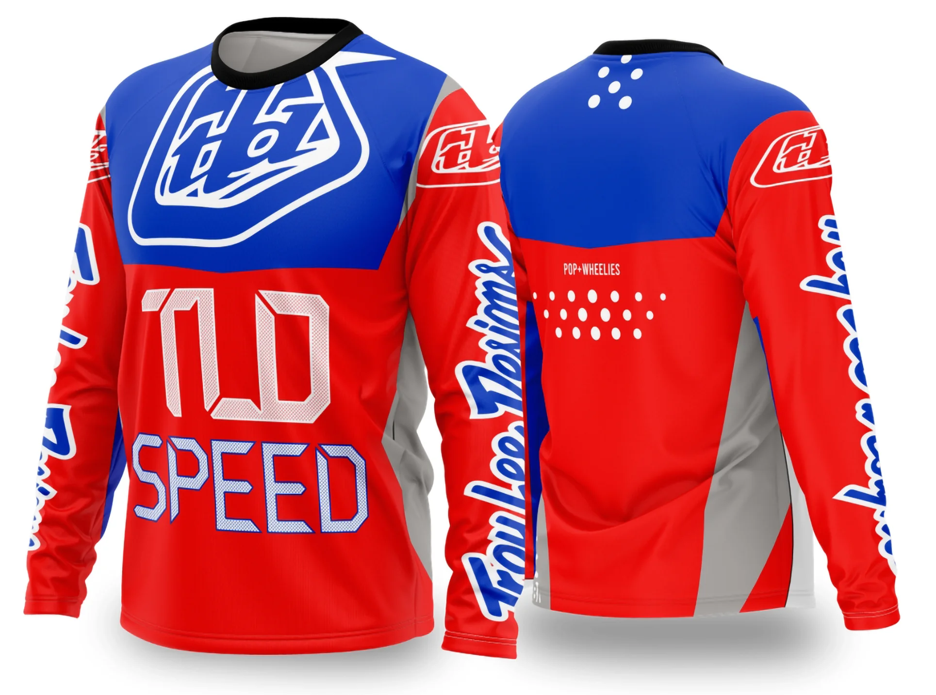 Camiseta unissex preta com logo no peito e estampa grande nas costas, tema motocross 2024-2025, ideal para fãs e praticantes do esporte, design moderno e vibrante.