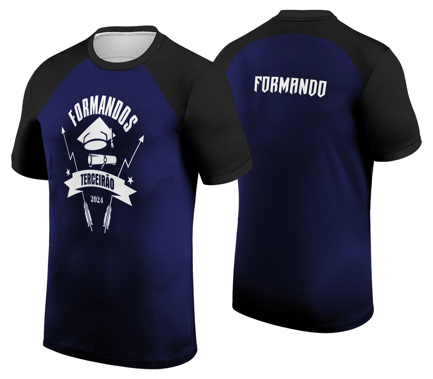 Camiseta unissex preta com logo no peito e estampa grande nas costas, tema Exclusiva para Camisa do Terceirão 2026, perfeita para quem quer estilo e orgulho de turma.